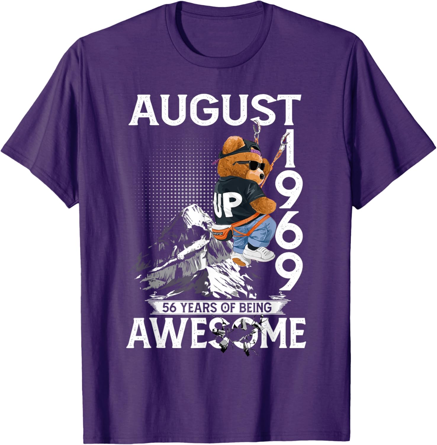 56th Birthday Bear Legends August 1969 T-Shirt for Men Gifts - 13