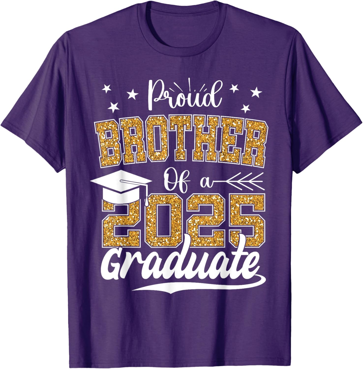 Proud Brother Class of 2025 Graduation T-Shirt for Celebrating Seniors - 19
