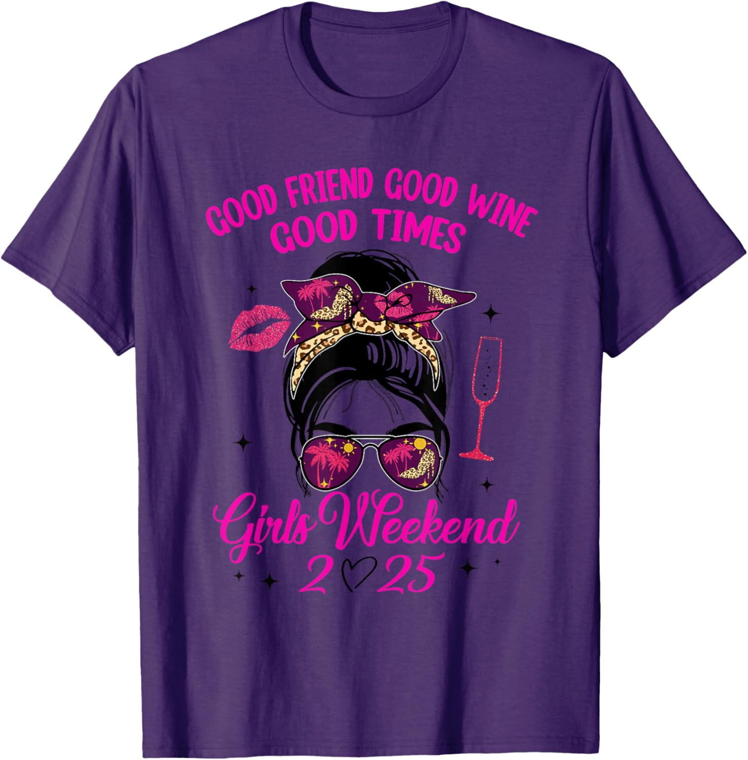 Girls Weekend 2025 Wine Vacay T-Shirt for Best Friends Trip Fun - 6