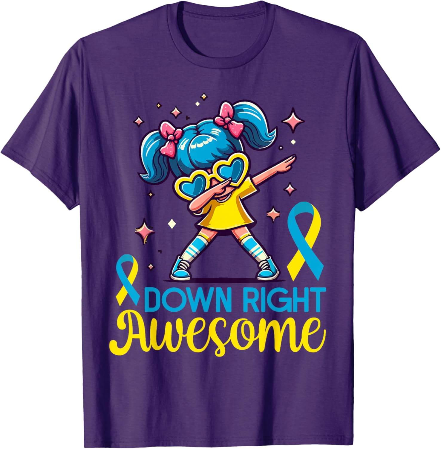 Down Syndrome Awareness Day Awesome Girls Women's T-Shirt for Support - 5