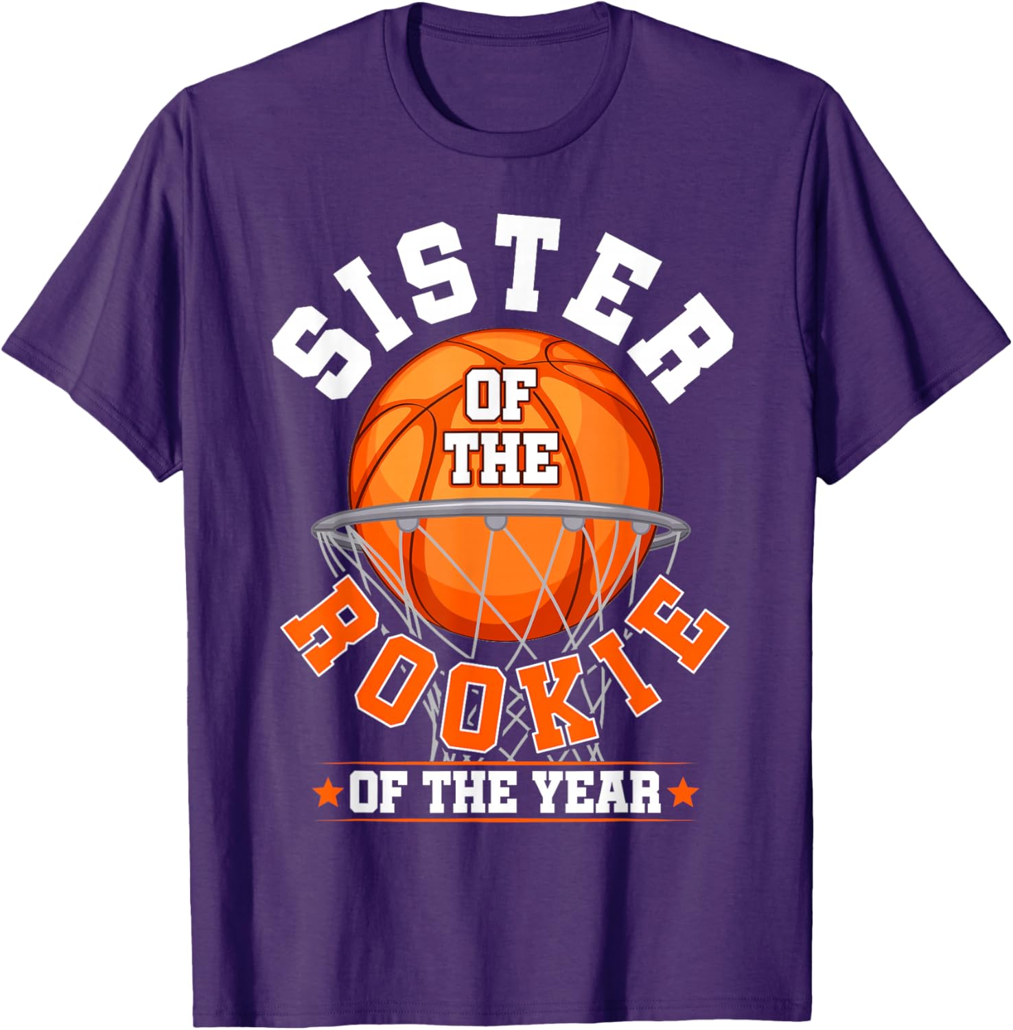 Adorable Sister of Rookie 1st Birthday Basketball Family Matching T-Shirt - 18