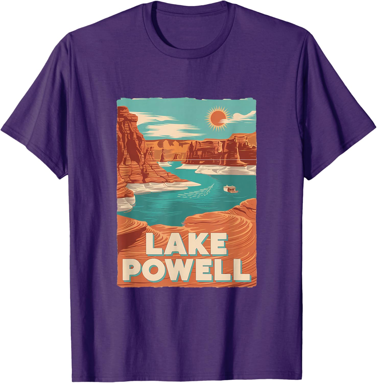 Lake Powell Vintage Canyon Sun Adventure T-Shirt for Outdoor Lovers - 25