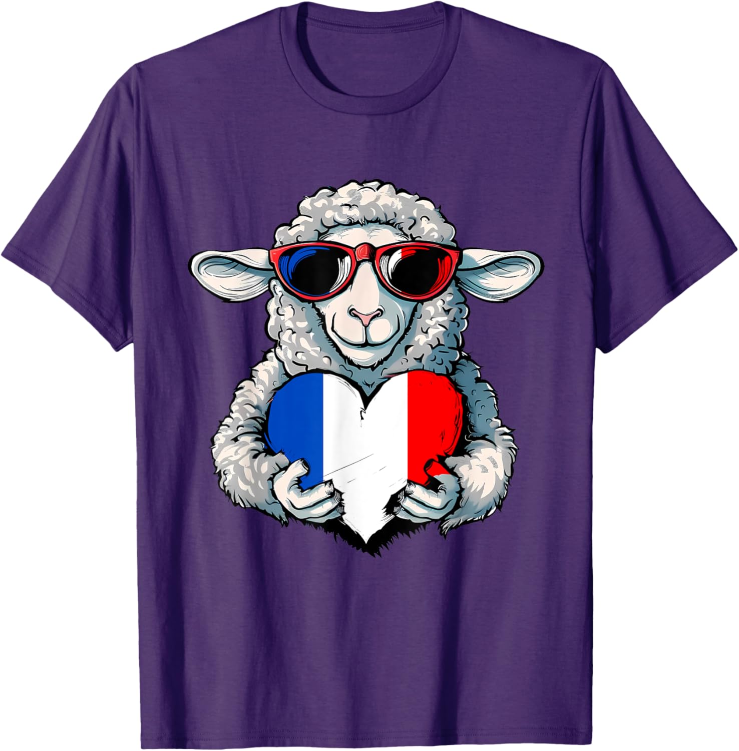 French Pride T-Shirt with France Flag and Sheep Design for Stylish Wear - 4