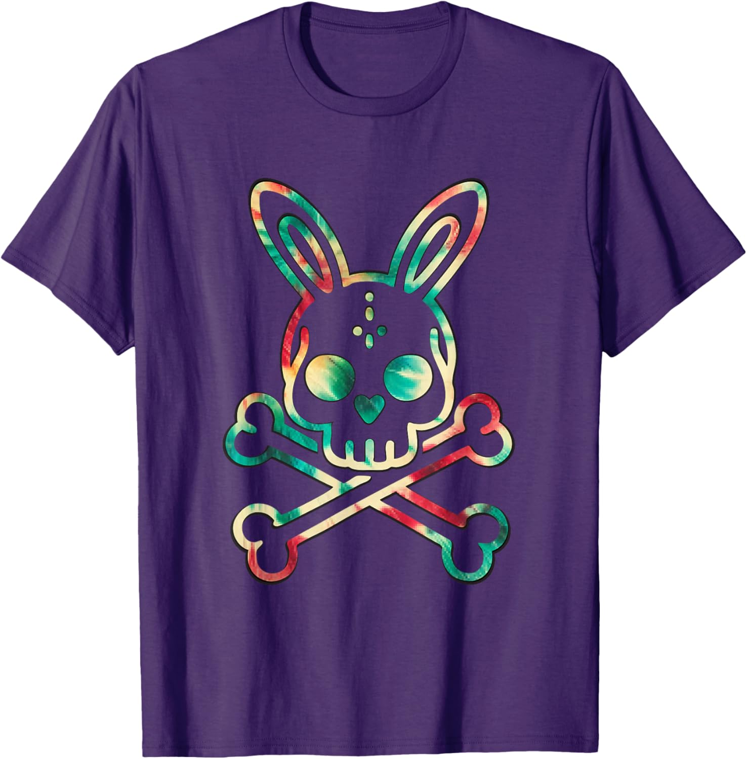 Tie Dye Bunny Skull Rabbit Skeleton Men’s T-Shirt for Unique Style - 11