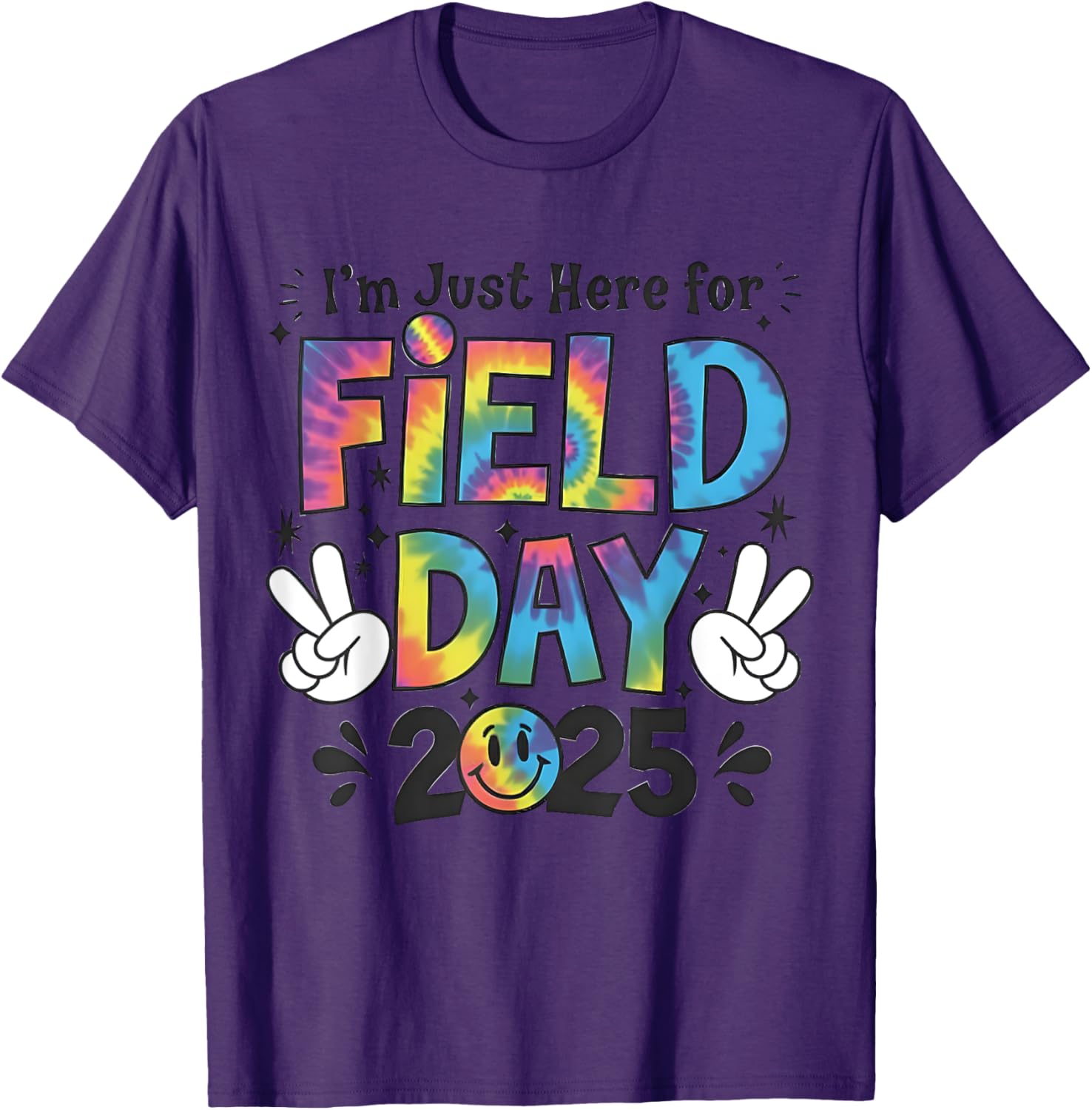 Tie Dye Field Day 2025 Peace Sign T-Shirt for Kids and Teachers - 4