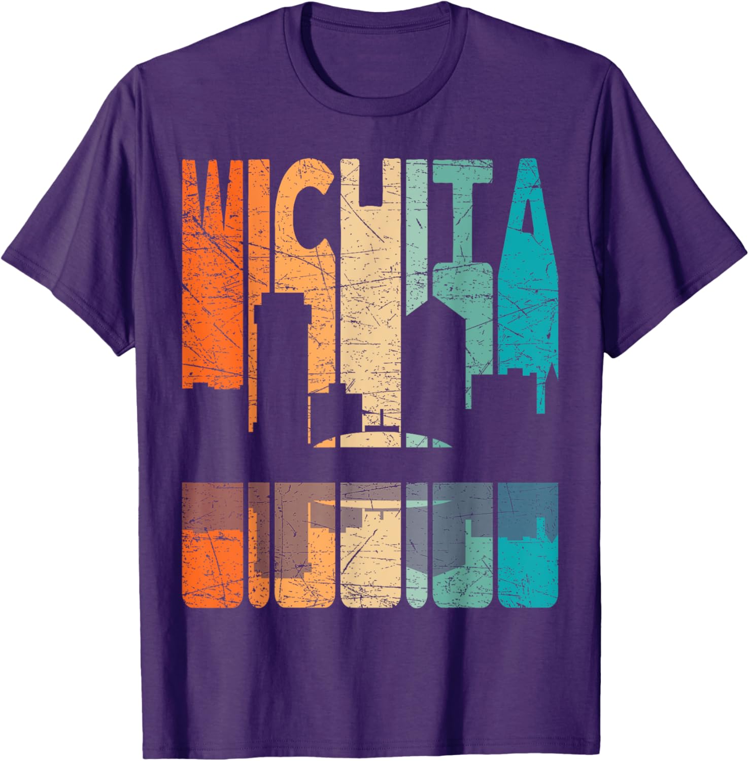 Wichita Vintage Retro T-Shirt Kansas Style for Comfortable Casual Wear - 11