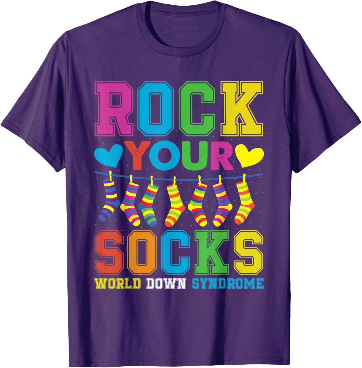 Rock Your Socks Down Syndrome Awareness T-Shirt for Kids 2025 - 5