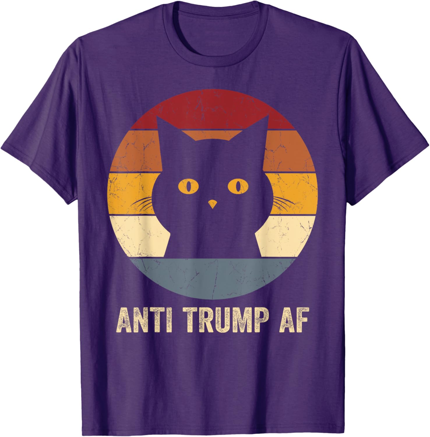 Funny Retro Anti Trump Cat T-Shirt for Cat Lovers and Activists - 8