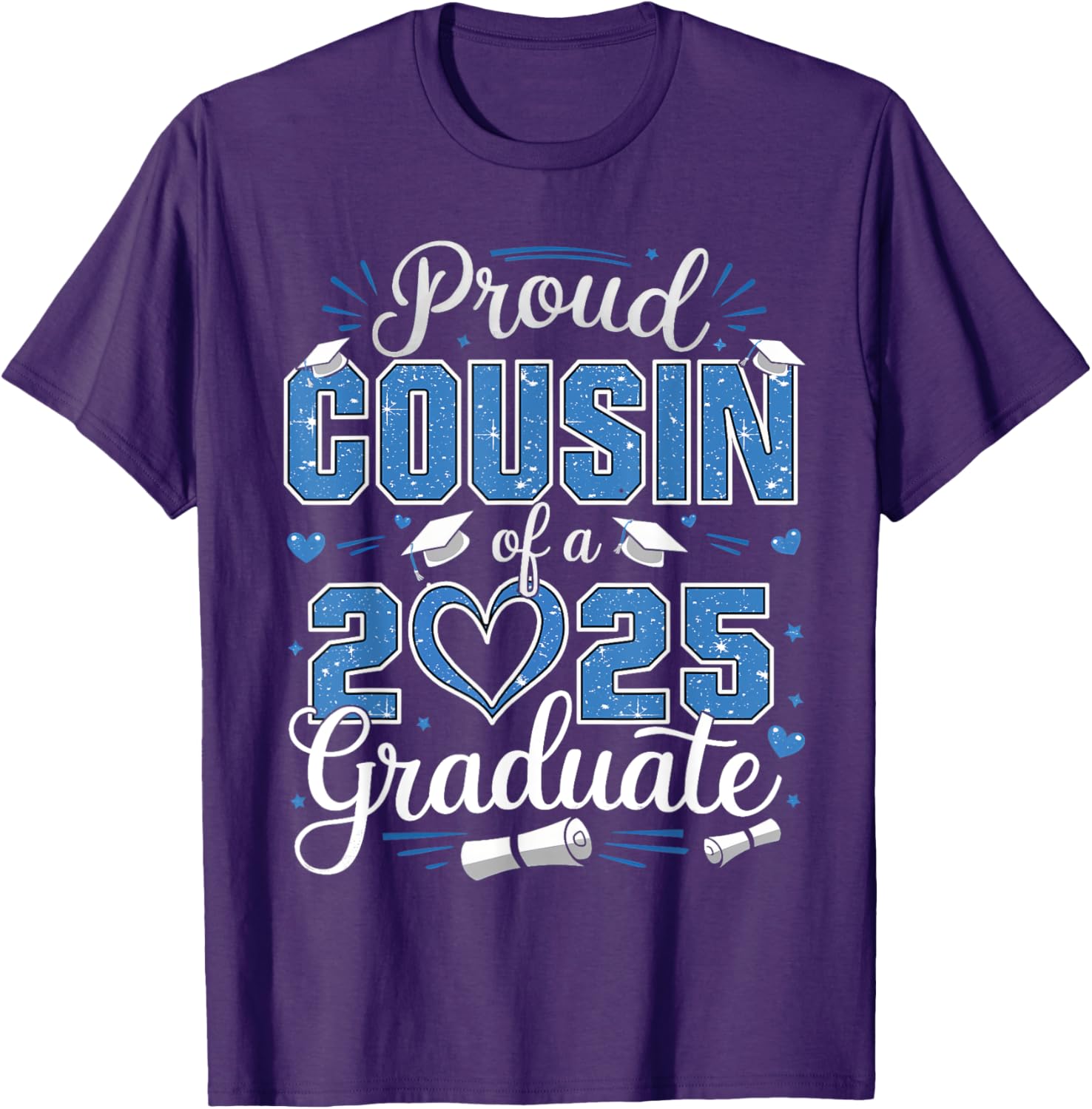 Proud Cousin Of A Class Of 2025 Graduate T-Shirt for Celebrating Seniors - 7