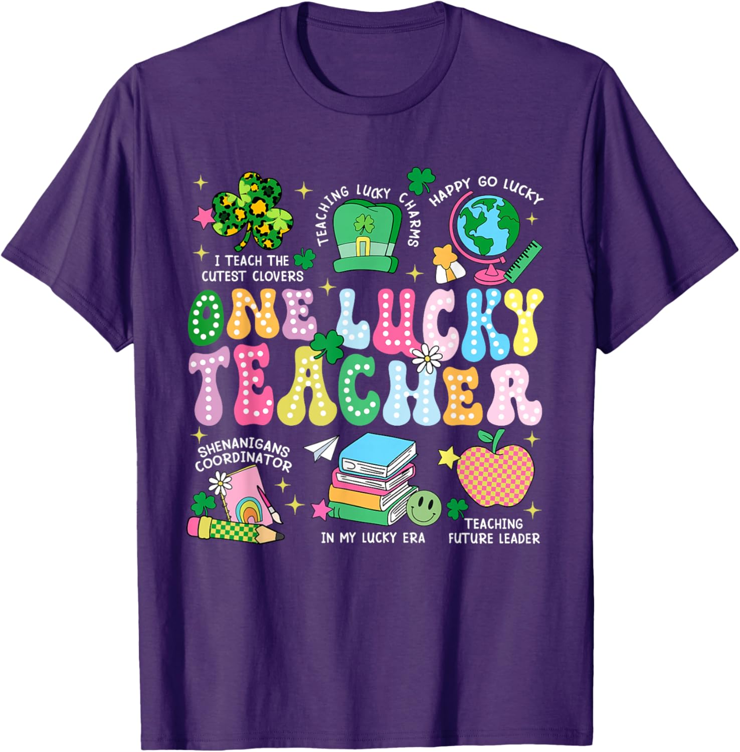 One Lucky Teacher St. Patrick's Day T-Shirt for Irish Educators - 12