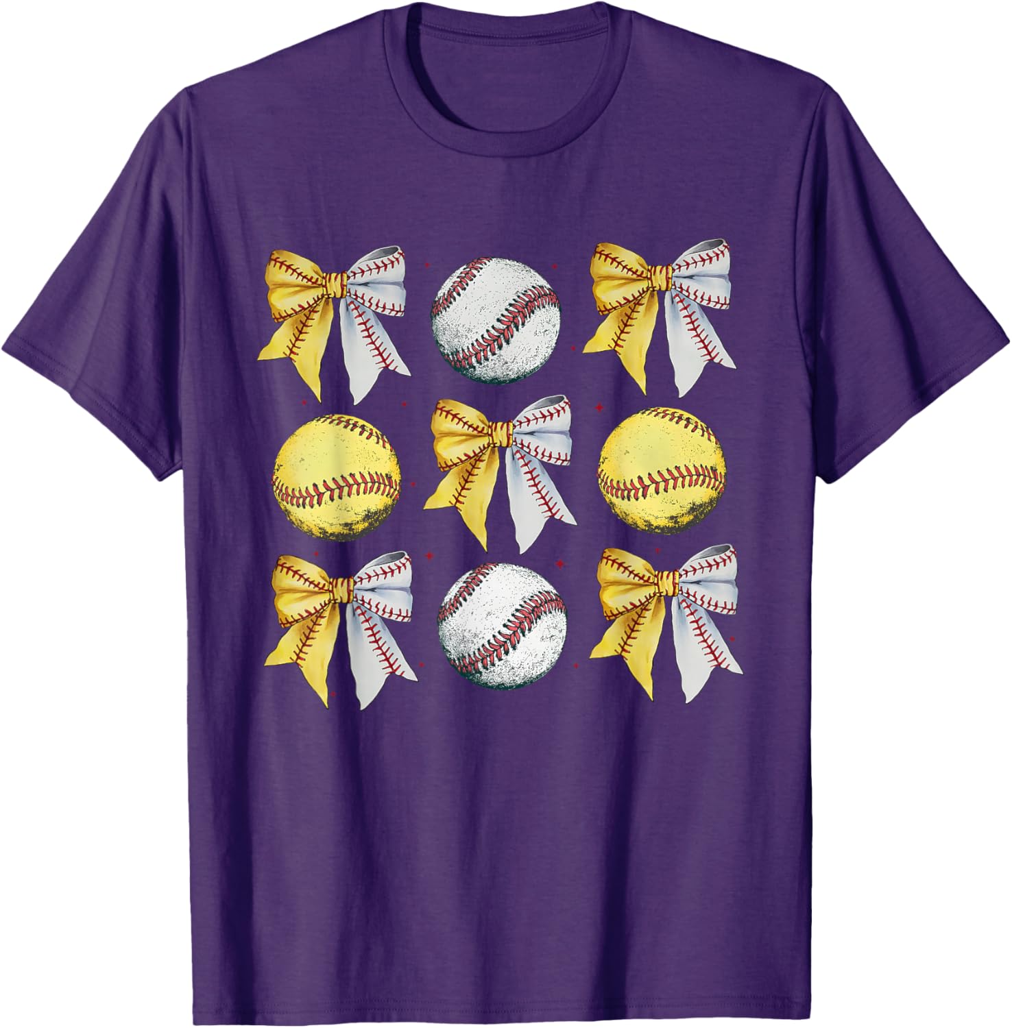 Coquette Bow Baseball Softball Game Day Mom T-Shirt for Women - 21