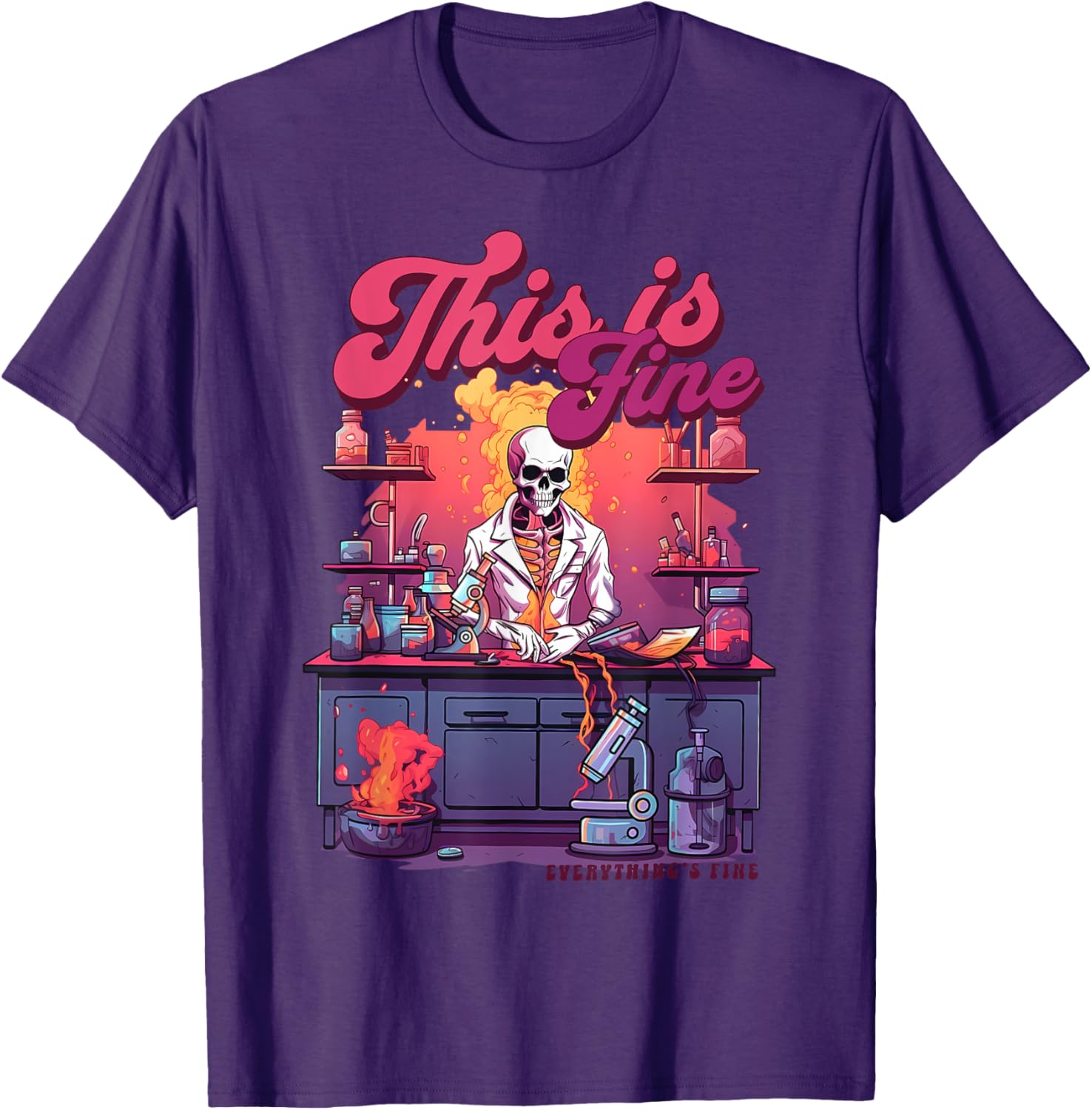 Funny Skeleton Microbiology Laboratory T-Shirt for Lab Techs - 8