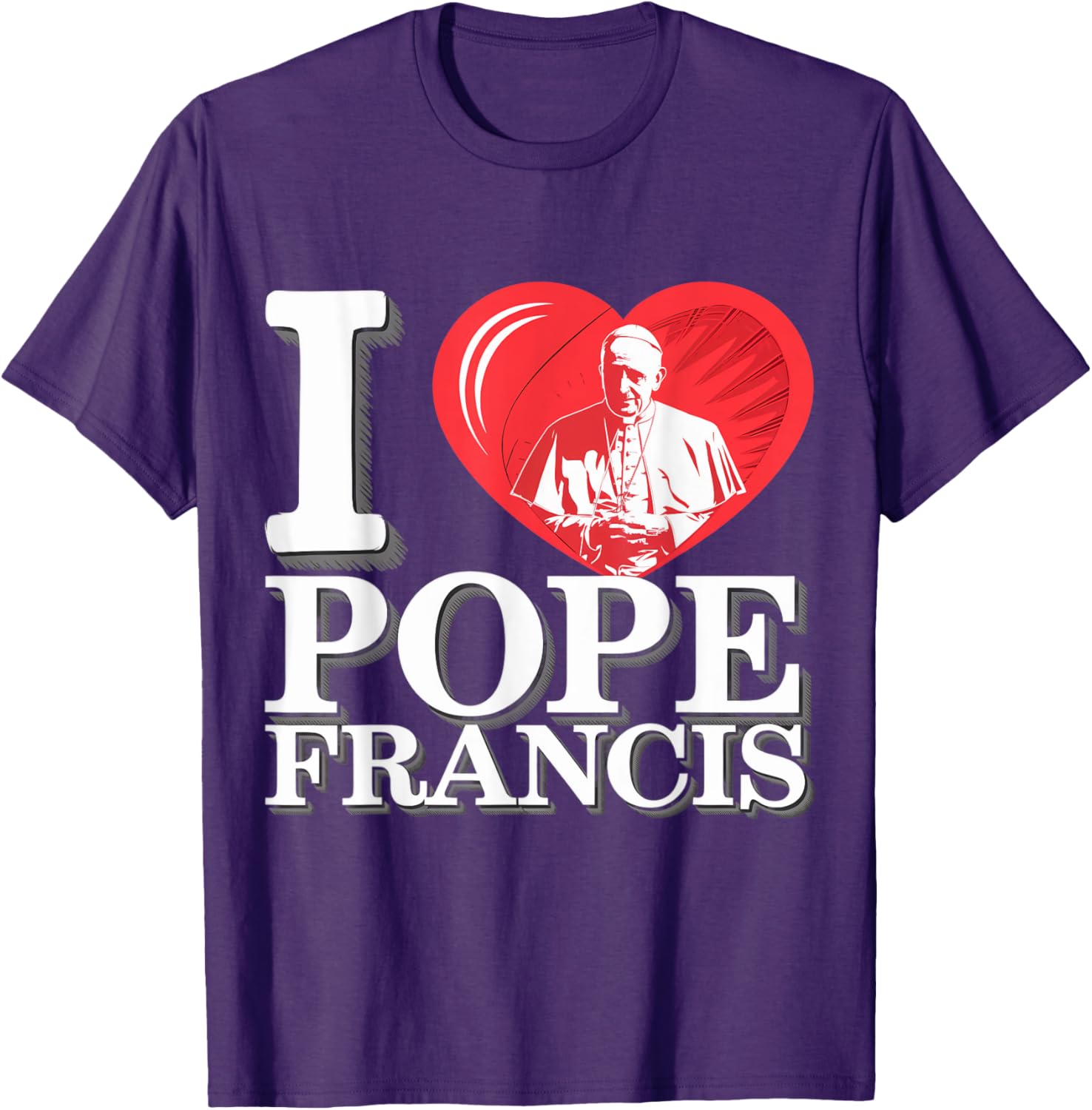 I Heart Pope Francis Dope Catholic Prayers Graphic T-Shirt for Faithful Wear - 8
