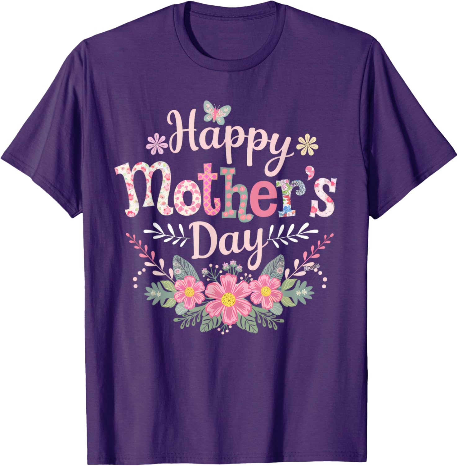 Cute Floral Happy Mother's Day T-Shirt for Moms and Grandmas 2025 - 17