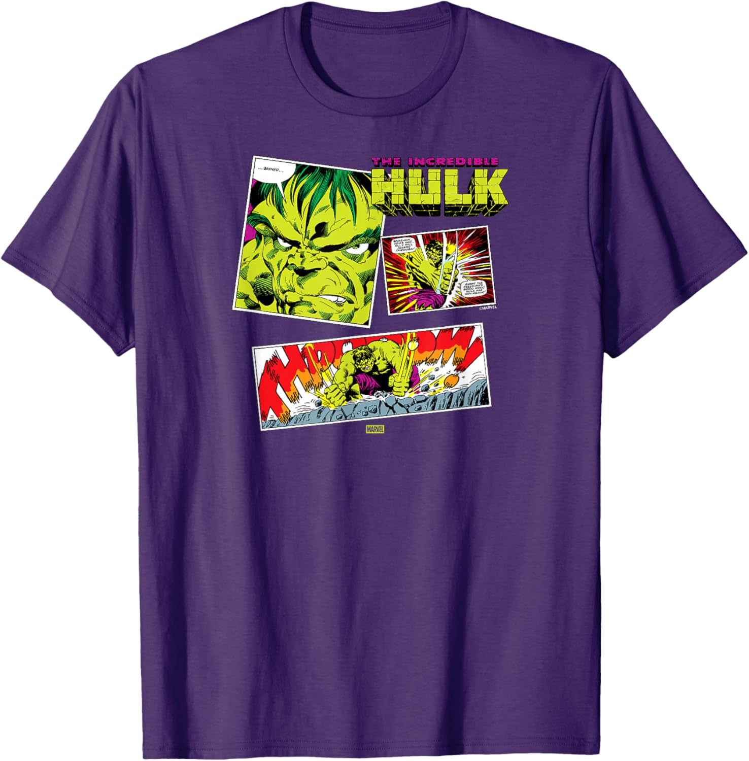 Marvel Hulk Comic Book Panel T-Shirt for Fans of Superhero Apparel - 2