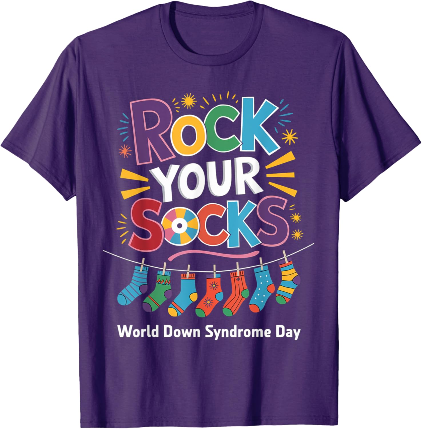 Rock Your Socks Kids T-Shirt for World Down Syndrome Awareness Day - 2