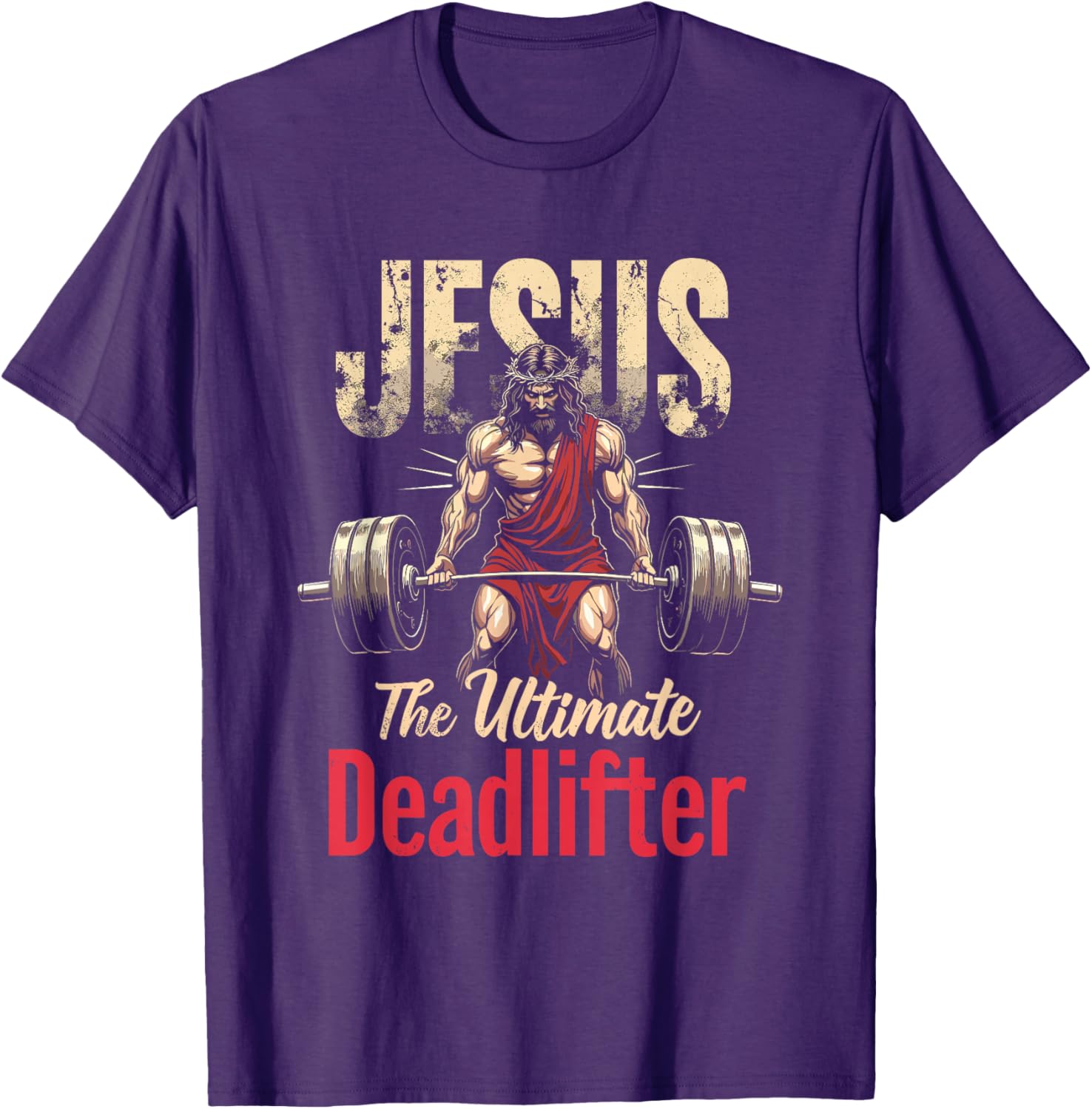 Funny Christian Jesus Deadlift T-Shirt for Gym Lovers and Fitness Fans - 4