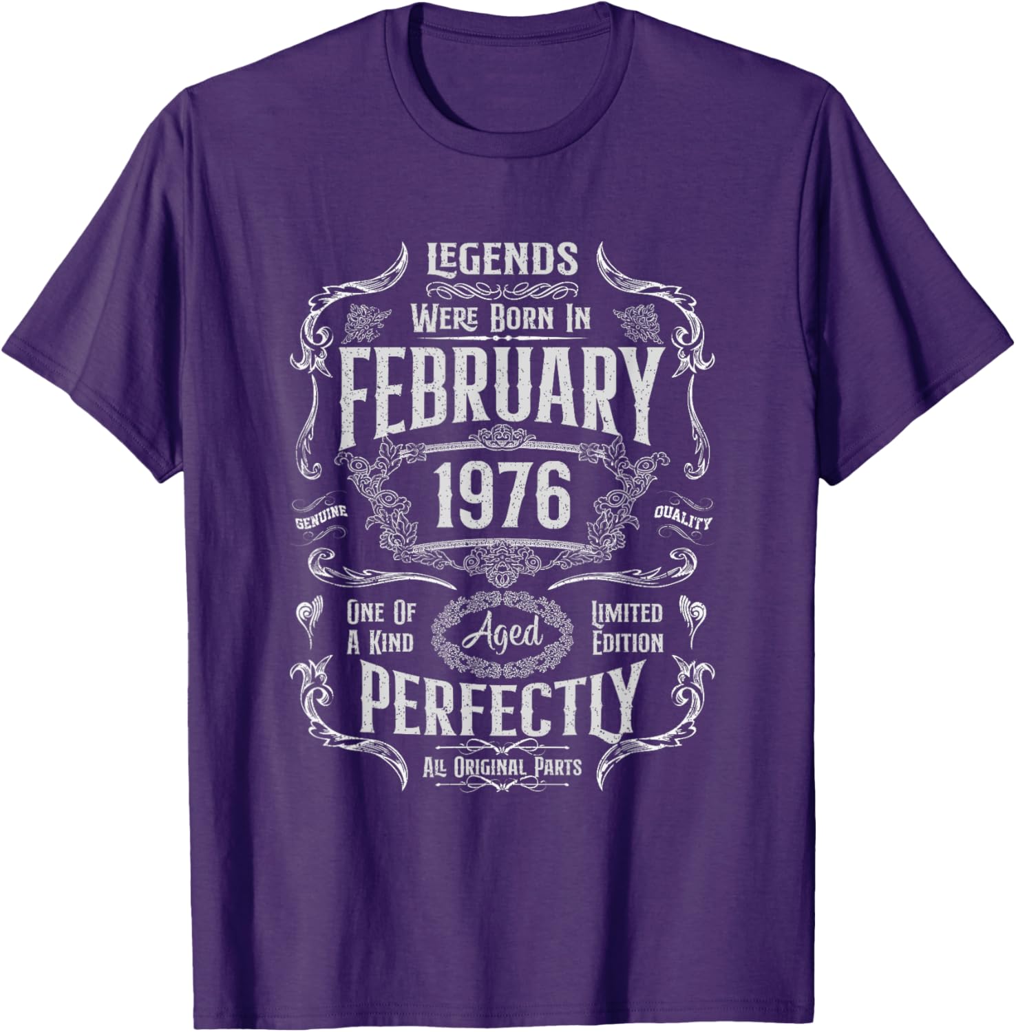 Vintage 49th Birthday T-Shirt for Legends Born in February 1976 - 18