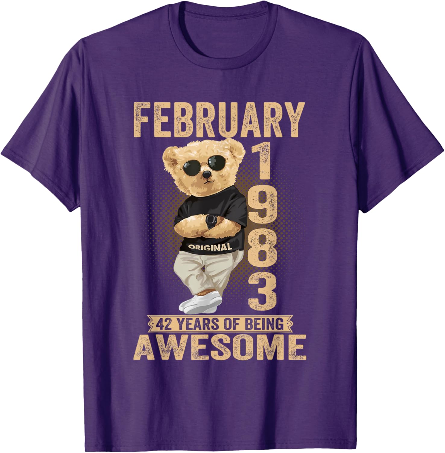 Awesome Teddy Bear T-Shirt for February 1983 Birthday Men and Women - 2