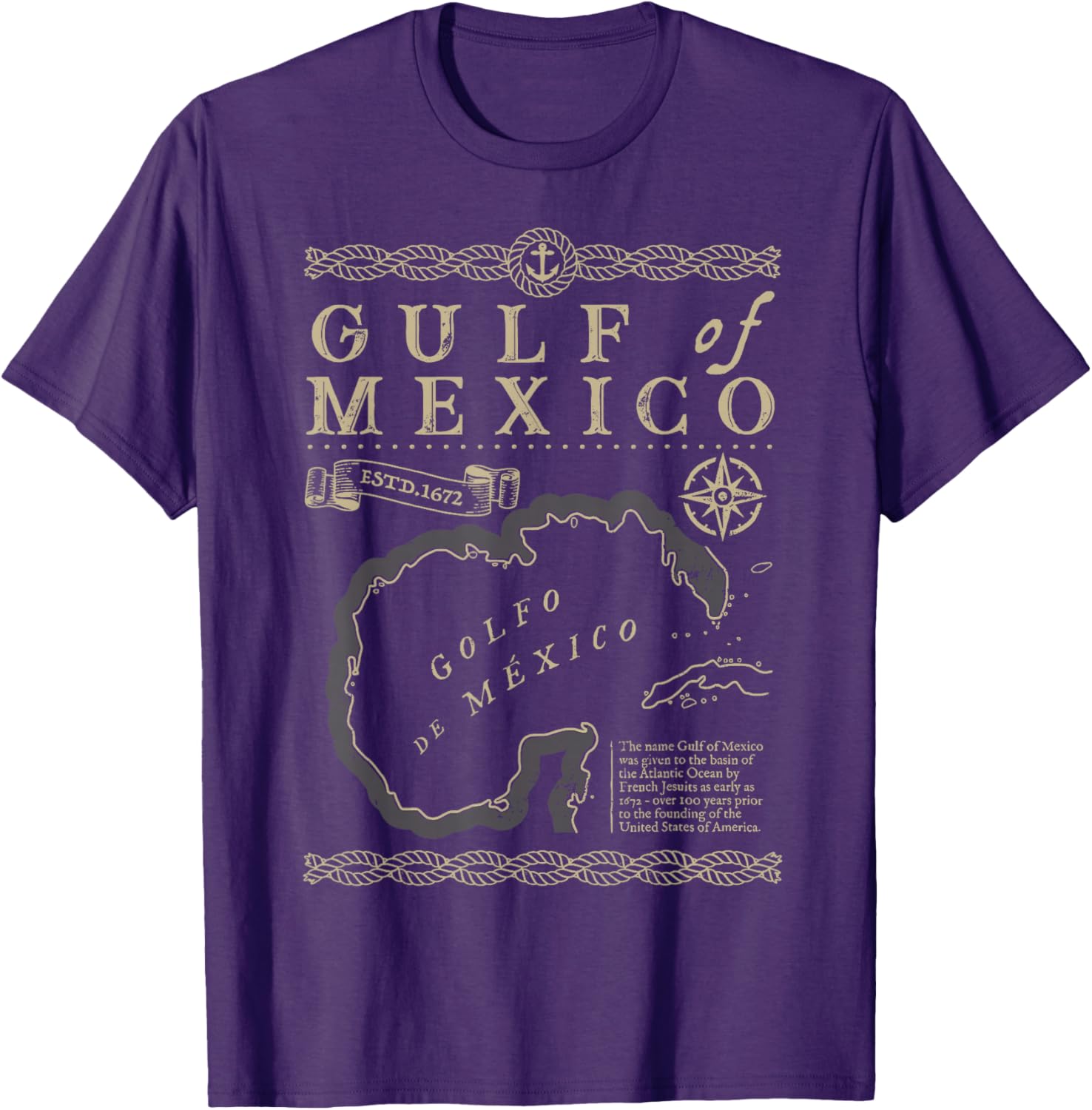 Gulf of Mexico Est 1550 Retro Vintage Beach T-Shirt for Relaxed Style - 28