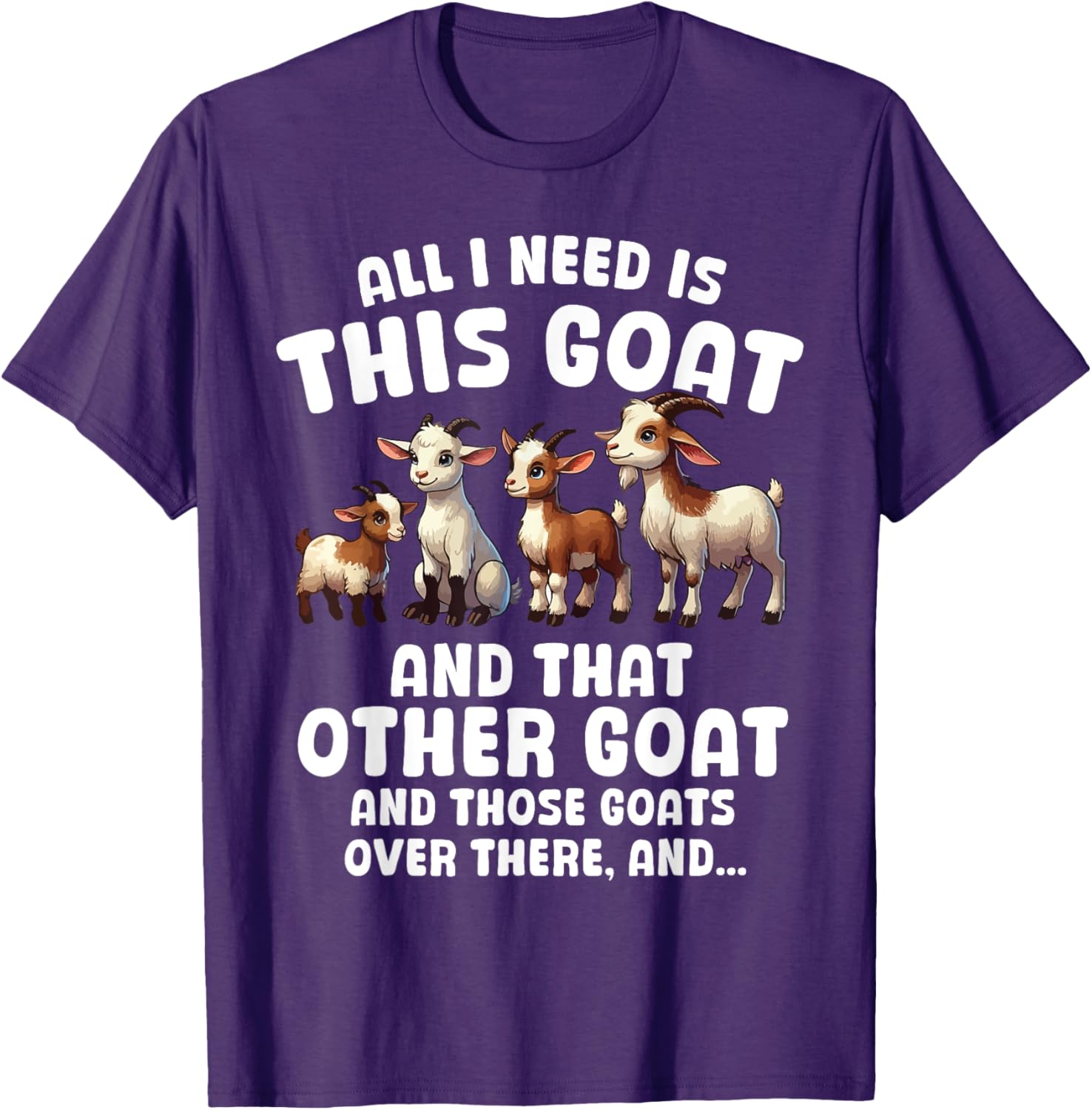 Funny Goat Lover T-Shirt All I Need Is This Cute Farmer Design - 3