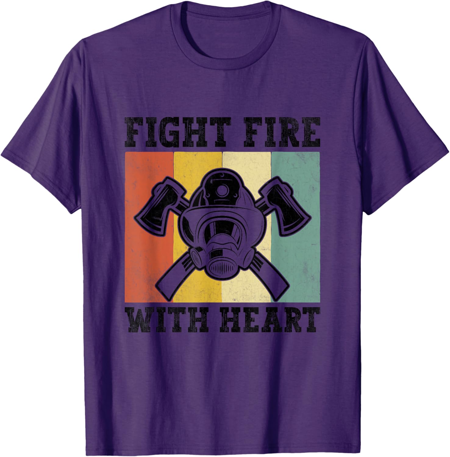 Heartfelt Firefighter T-Shirt Fight Fire with Heart Inspiring Apparel - 5