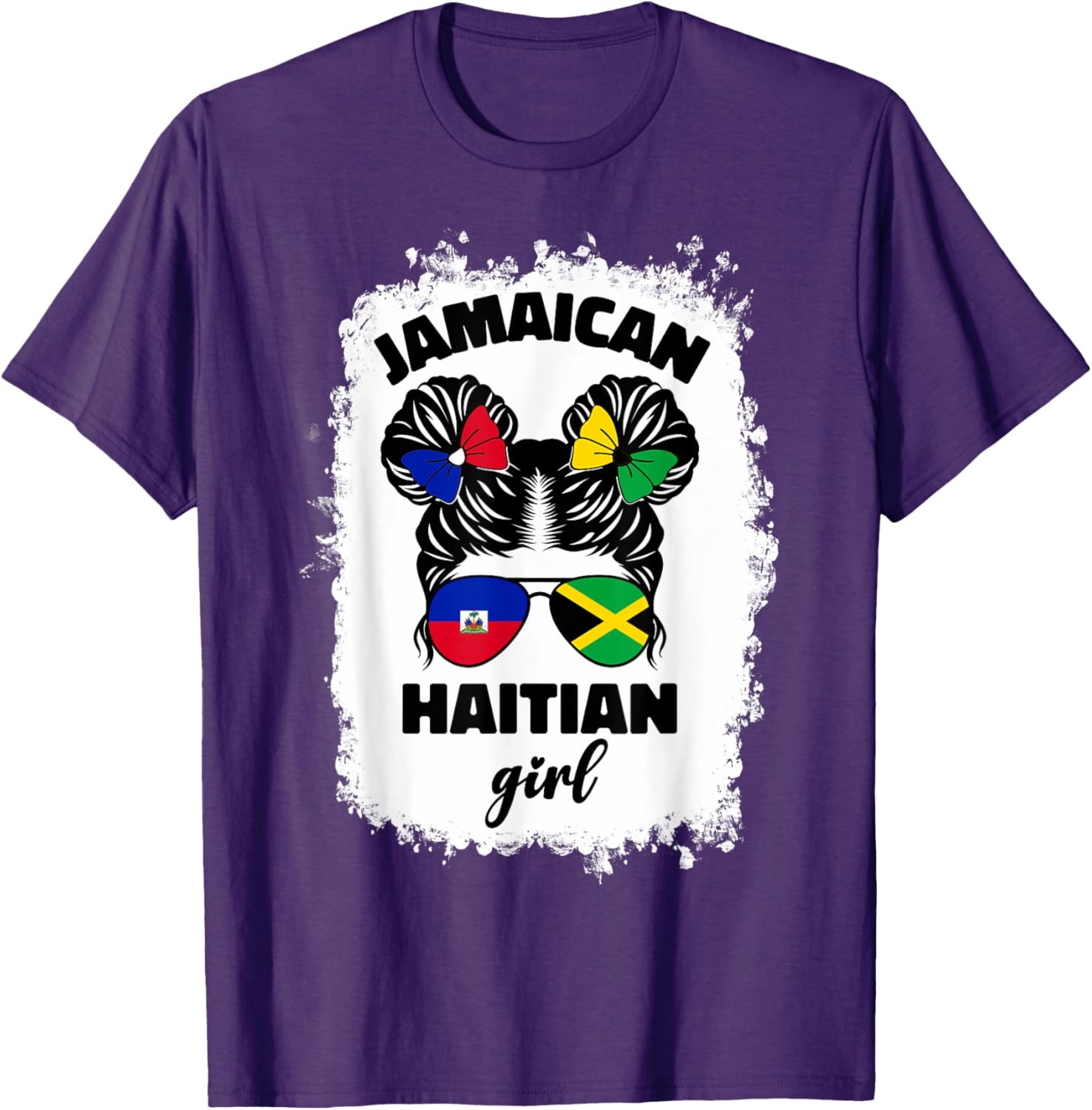 Half Jamaican Haitian Kids T-Shirt with Jamaica and Haiti Flag Design - 11