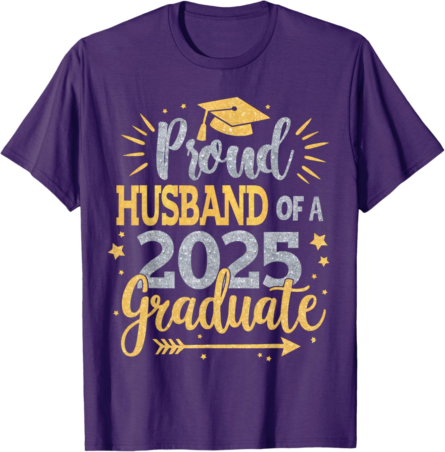 Proud Husband of a Class of 2025 Graduate T-Shirt for Seniors - 17