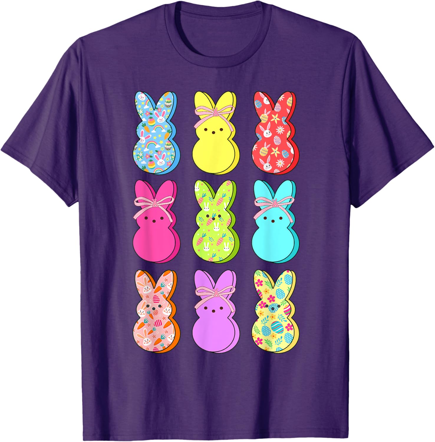 Easter Bunny Floral Bow T-Shirt for Rabbit Lovers - Perfect for Girls and Women - 21
