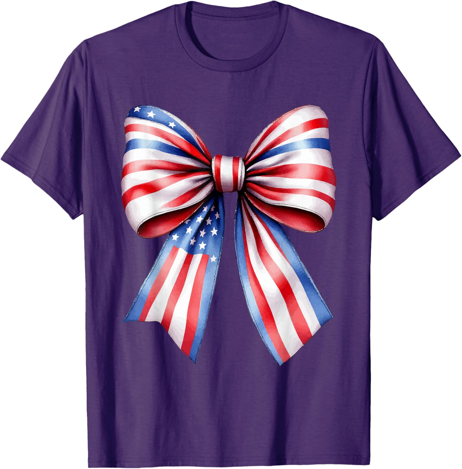 Patriotic USA Bow Tee for July 4th and Memorial Day Celebrations - 11