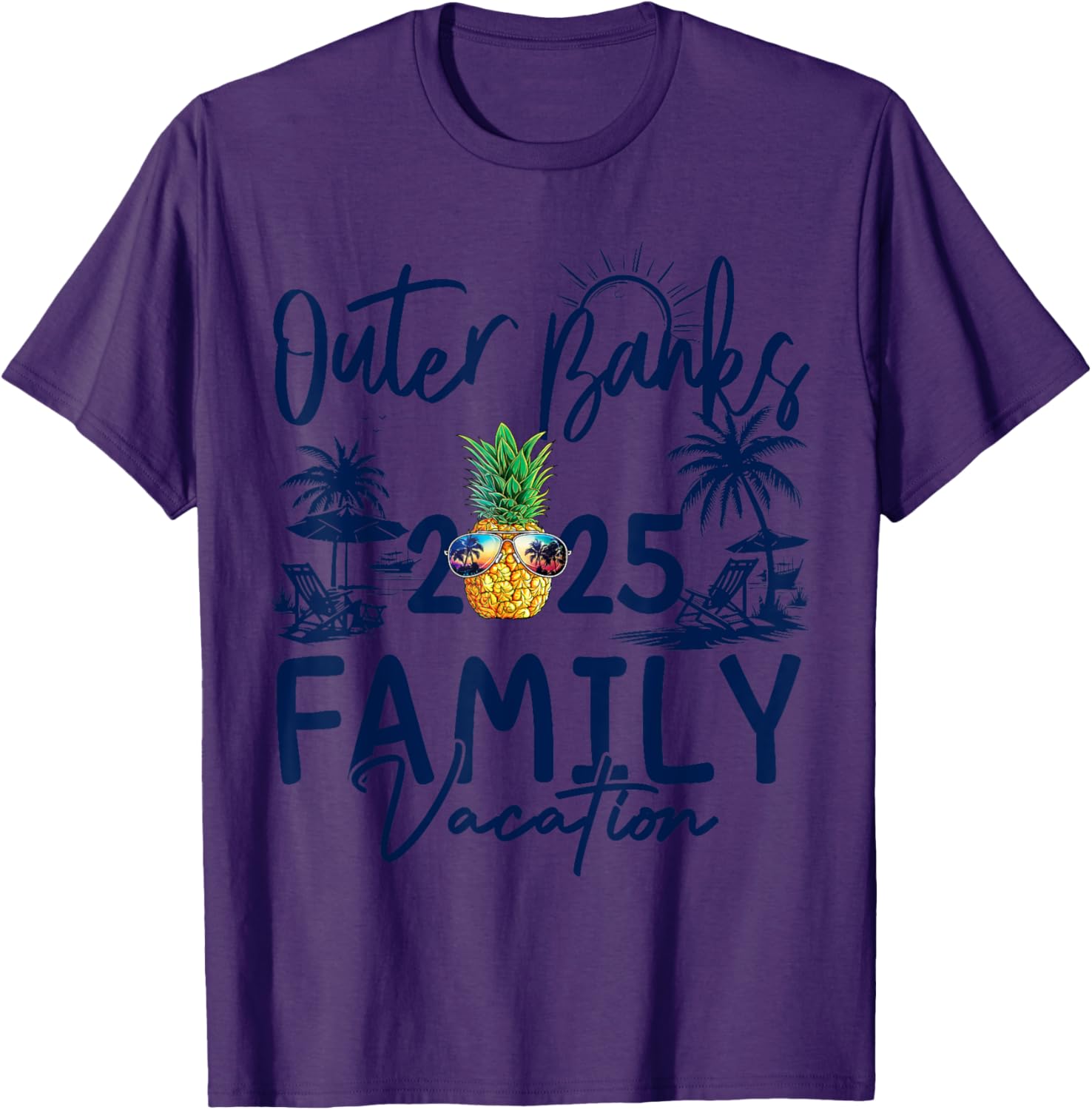 Family Matching Outer Banks 2025 Pineapple Vacation T-Shirt for Fun - 3