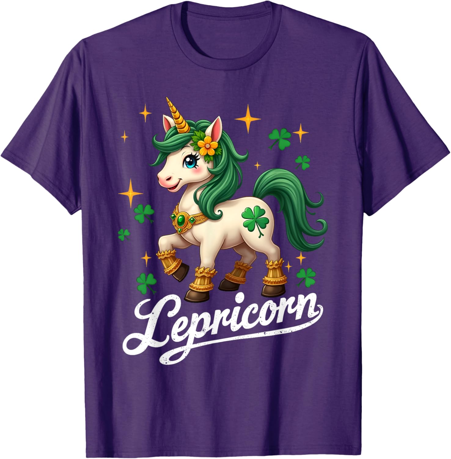 Cute St Patricks Day Unicorn T-Shirt for Girls - St Patty's Style - 26
