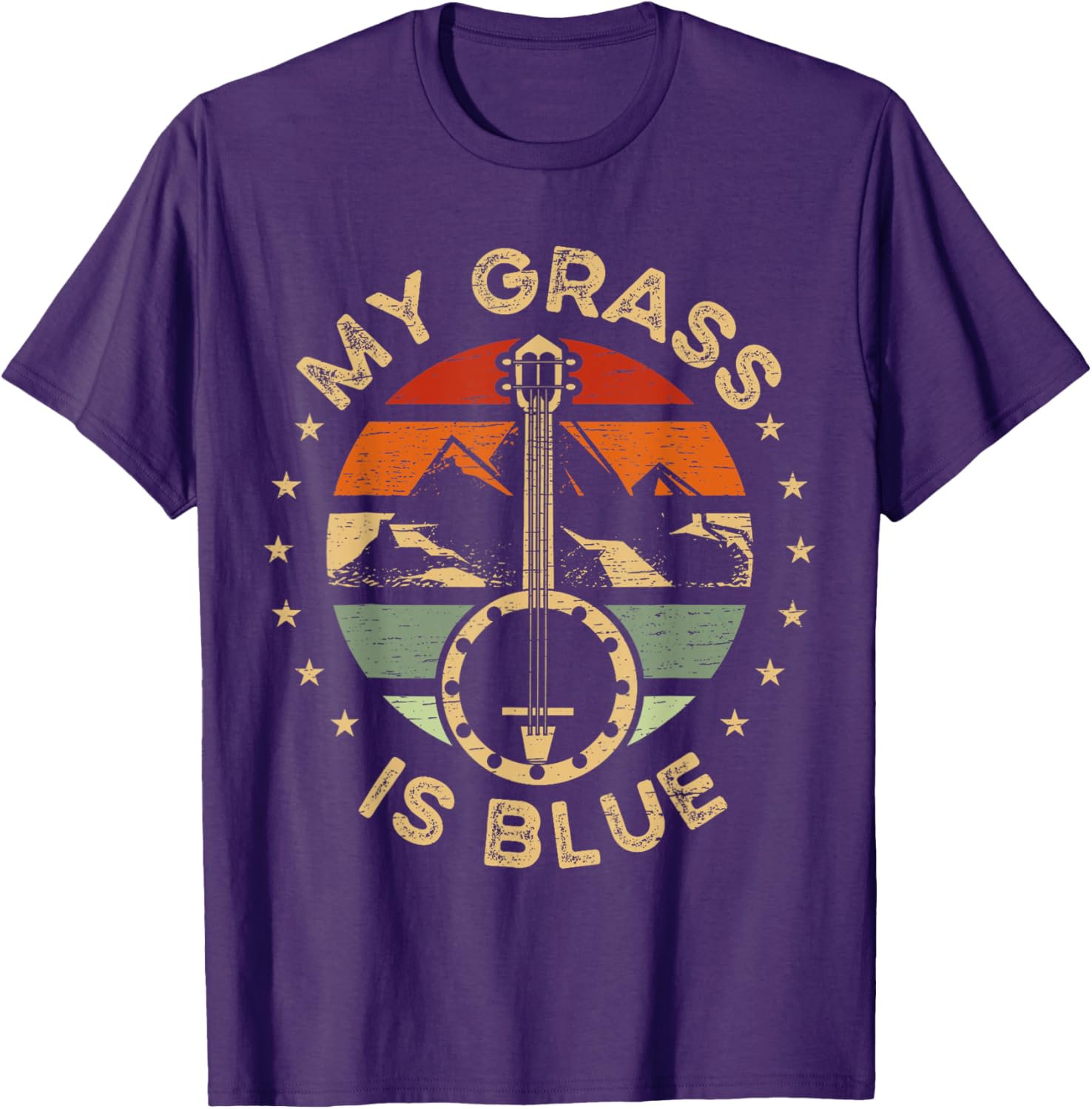 Blue Grass Banjo T-Shirt Perfect for Music Festival Lovers and Players - 4