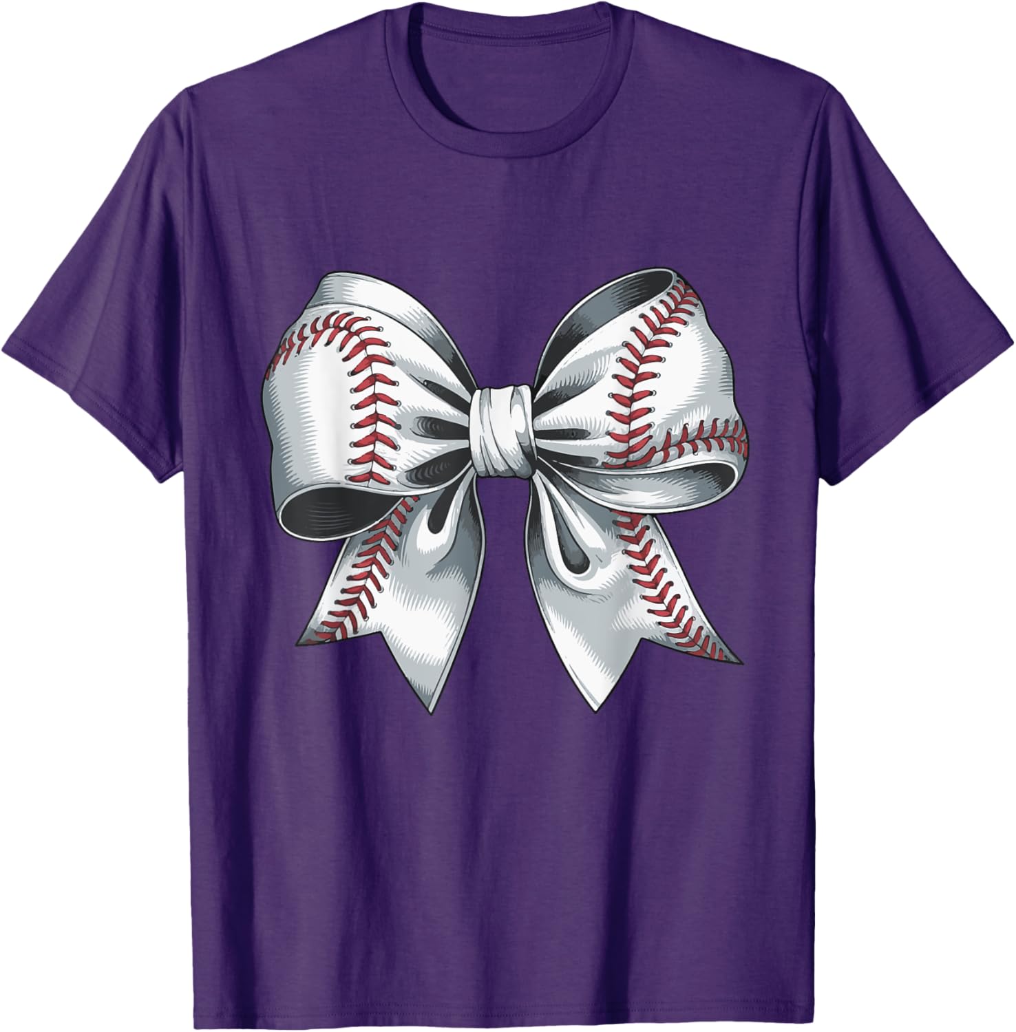 Cute Baseball Bow T-Shirt for Moms - Perfect Gift for Baseball Moms - 17