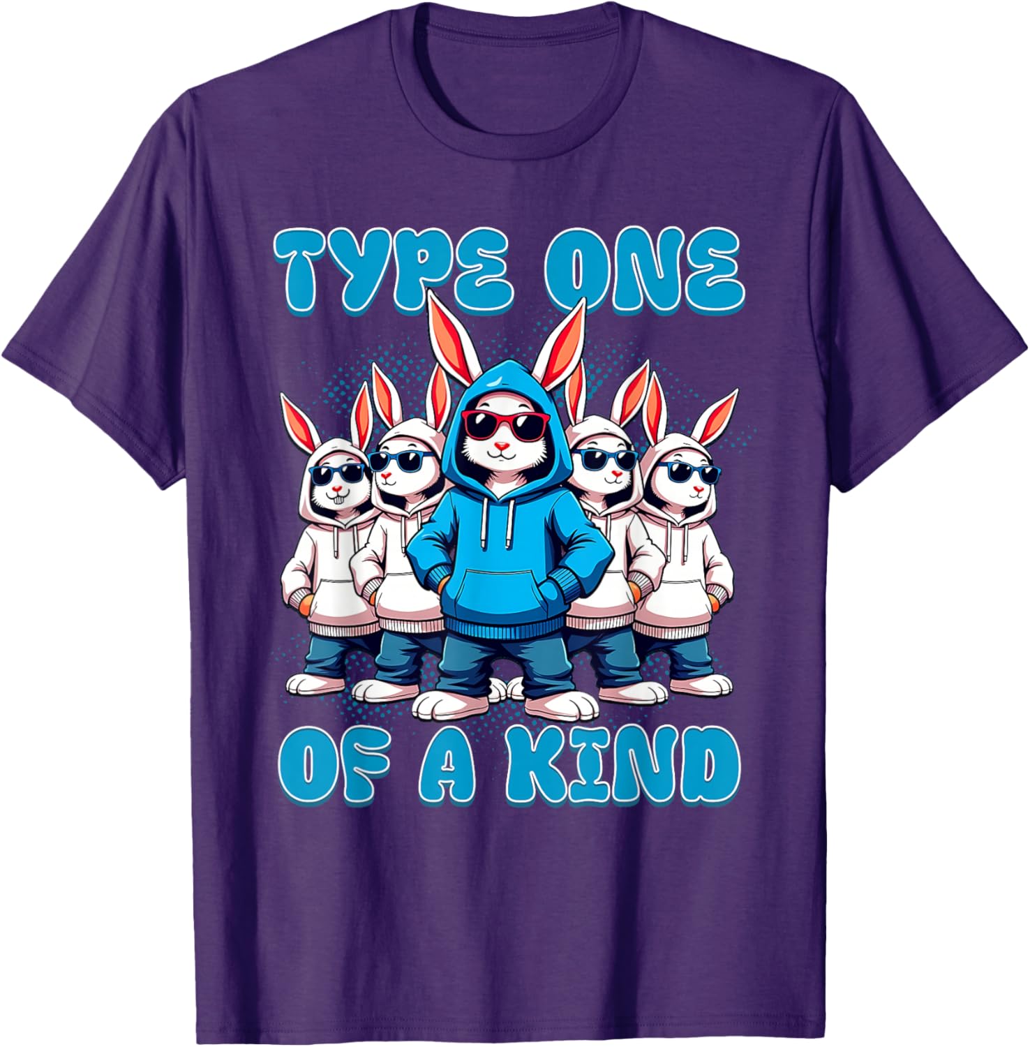 One Of A Kind Type 1 Diabetes Awareness Rabbit T-Shirt for Supporters - 2