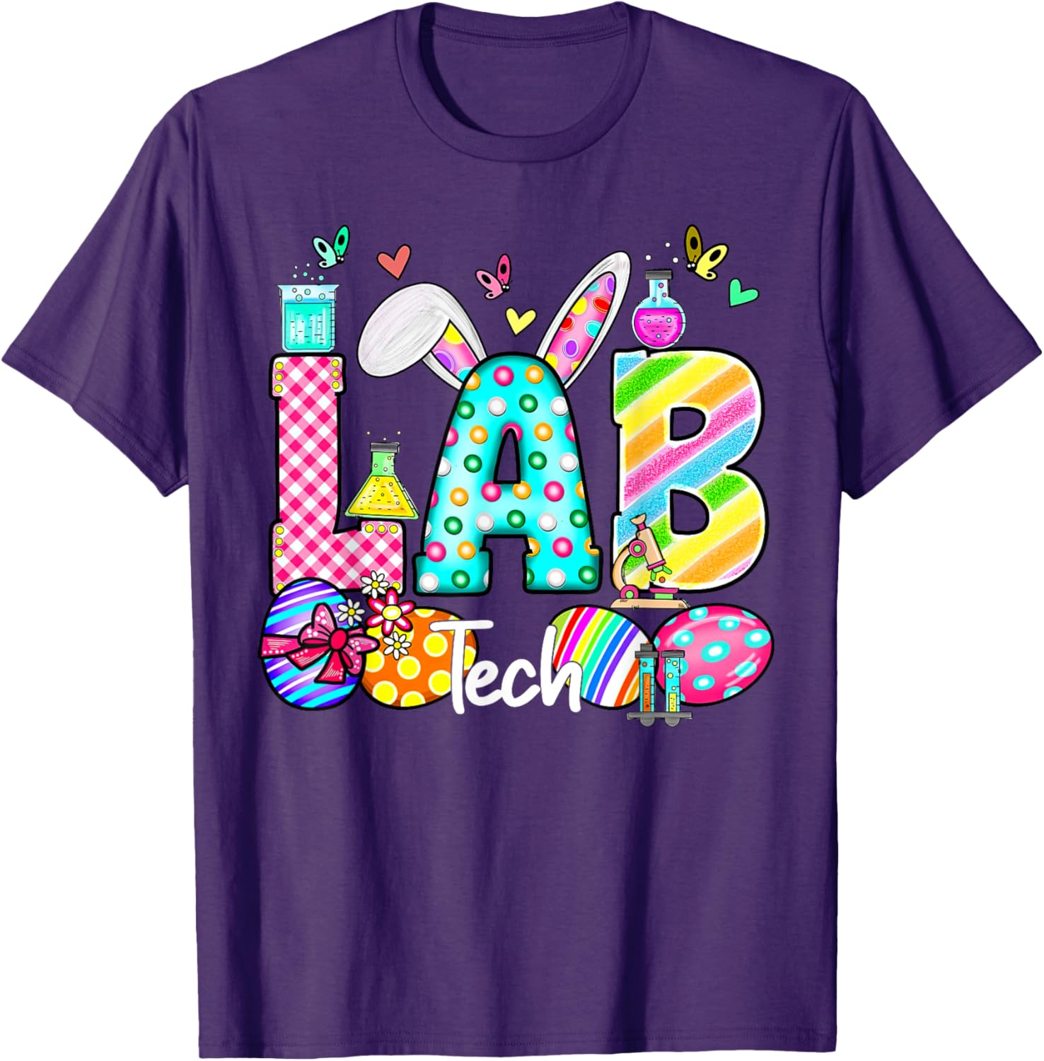 Easter Lab Tech Bunny T-Shirt for Scientists and Teachers - Fun Gift Idea - 13