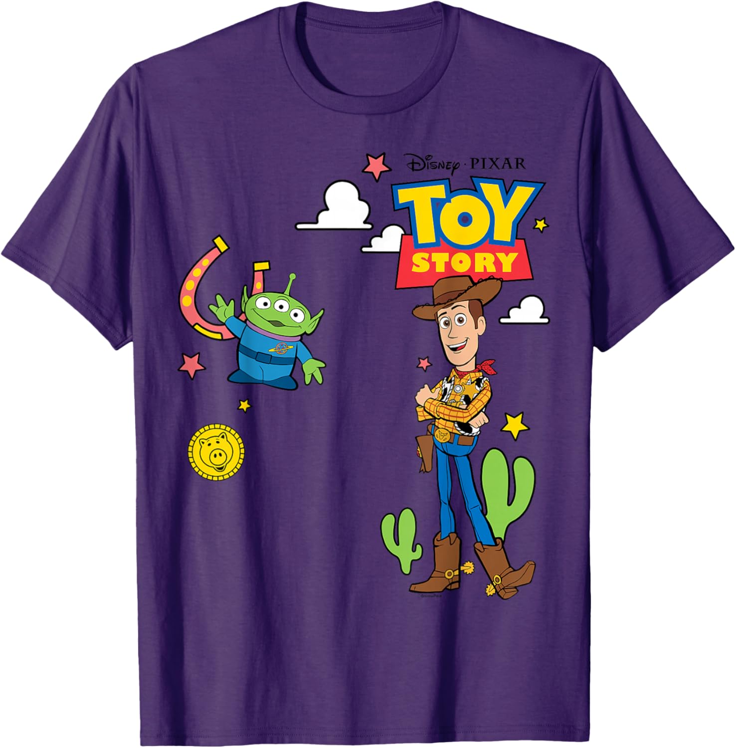 Toy Story 4 Woody and Alien T-Shirt for Kids and Adults Fun Design - 13