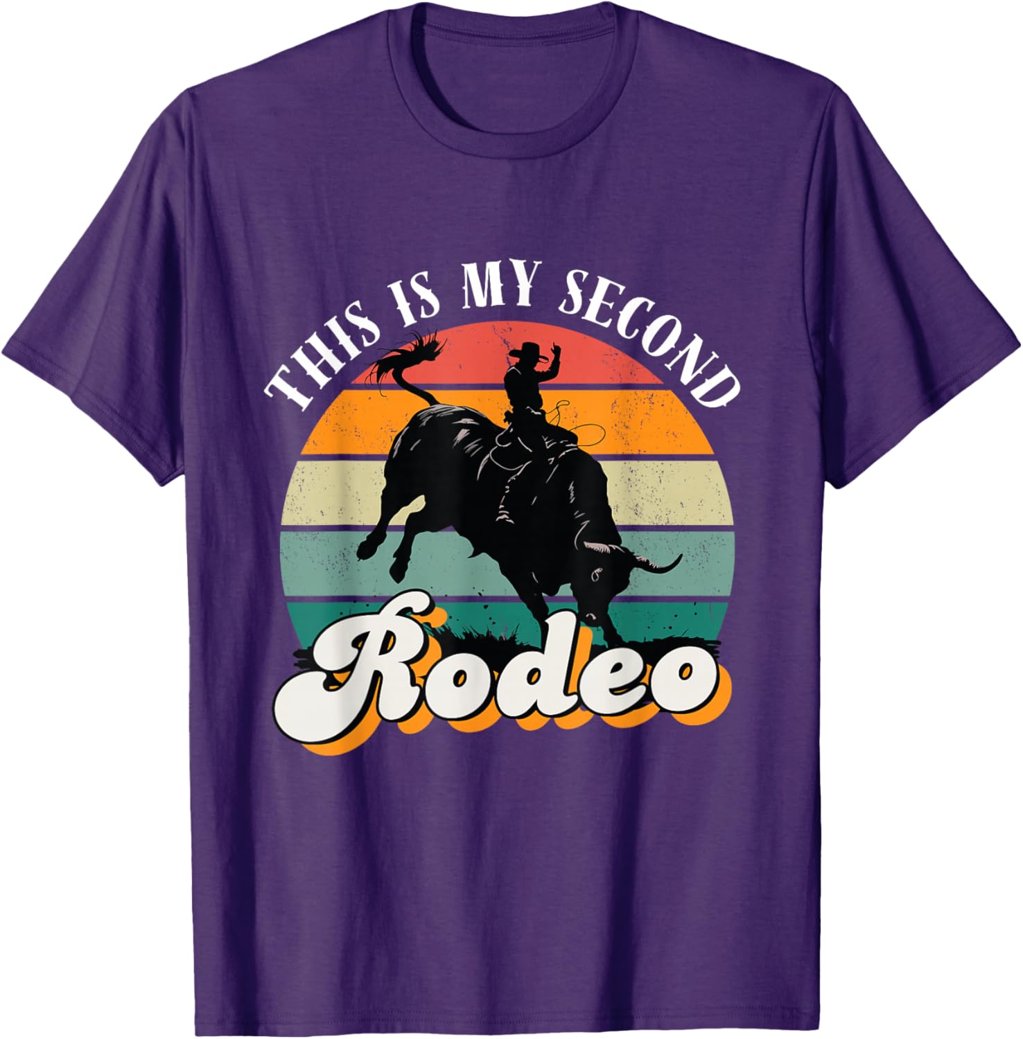 Vintage Cowboy Retro T-Shirt - This Is My Second Rodeo Funny Tee - 9