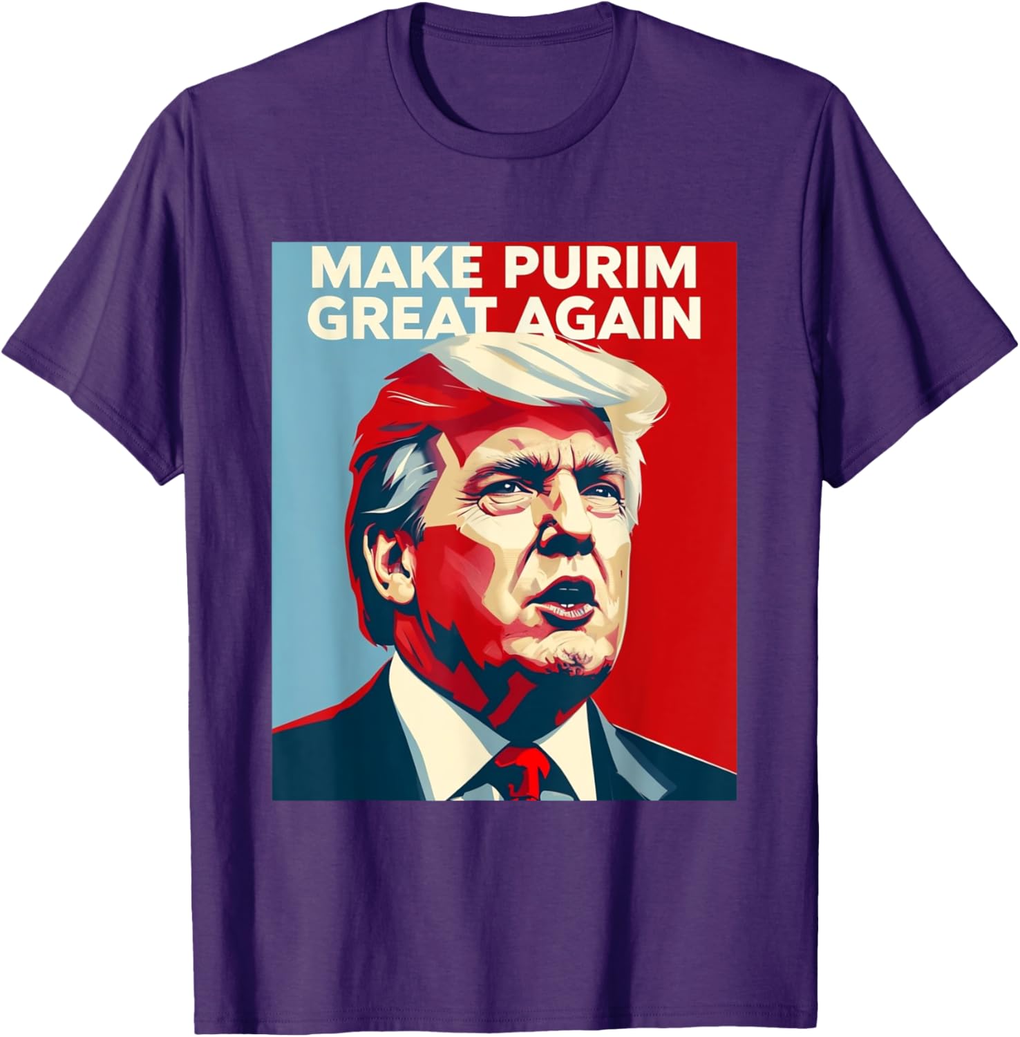 Funny Make Purim Great Again Trump Lovers T-Shirt for Celebrating Purim - 9