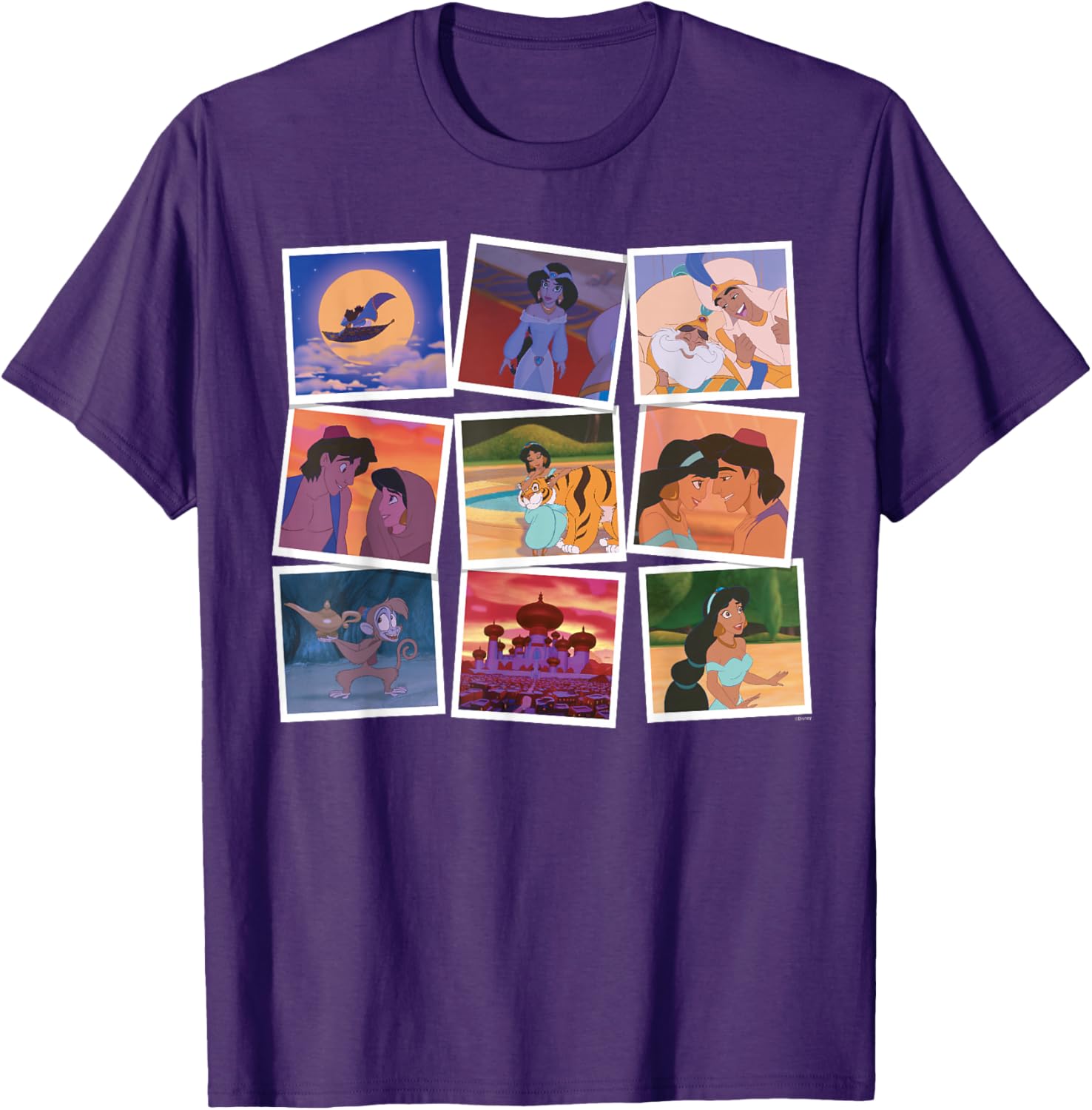 Disney Aladdin and Princess Jasmine Movie Frames T-Shirt for Fans - 10