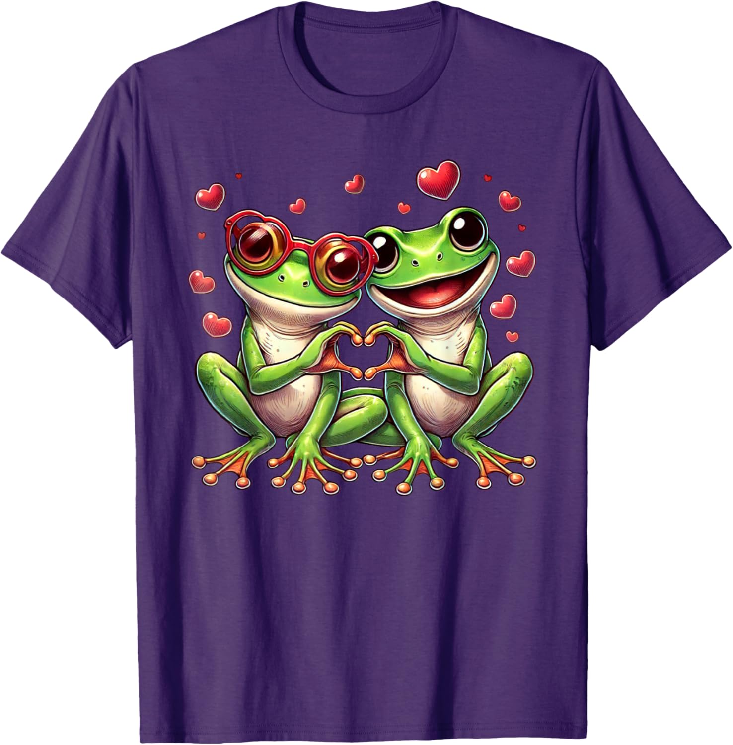 Funny Frog Heart Sign Valentine's T-Shirt for Women, Men, and Kids - 17
