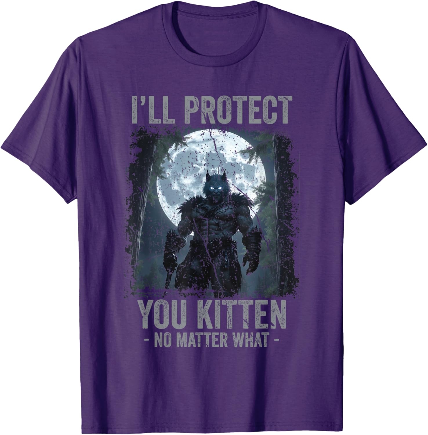 Funny Alpha Wolf Meme T-Shirt I'll Protect You Kitten Cool Gift - 10