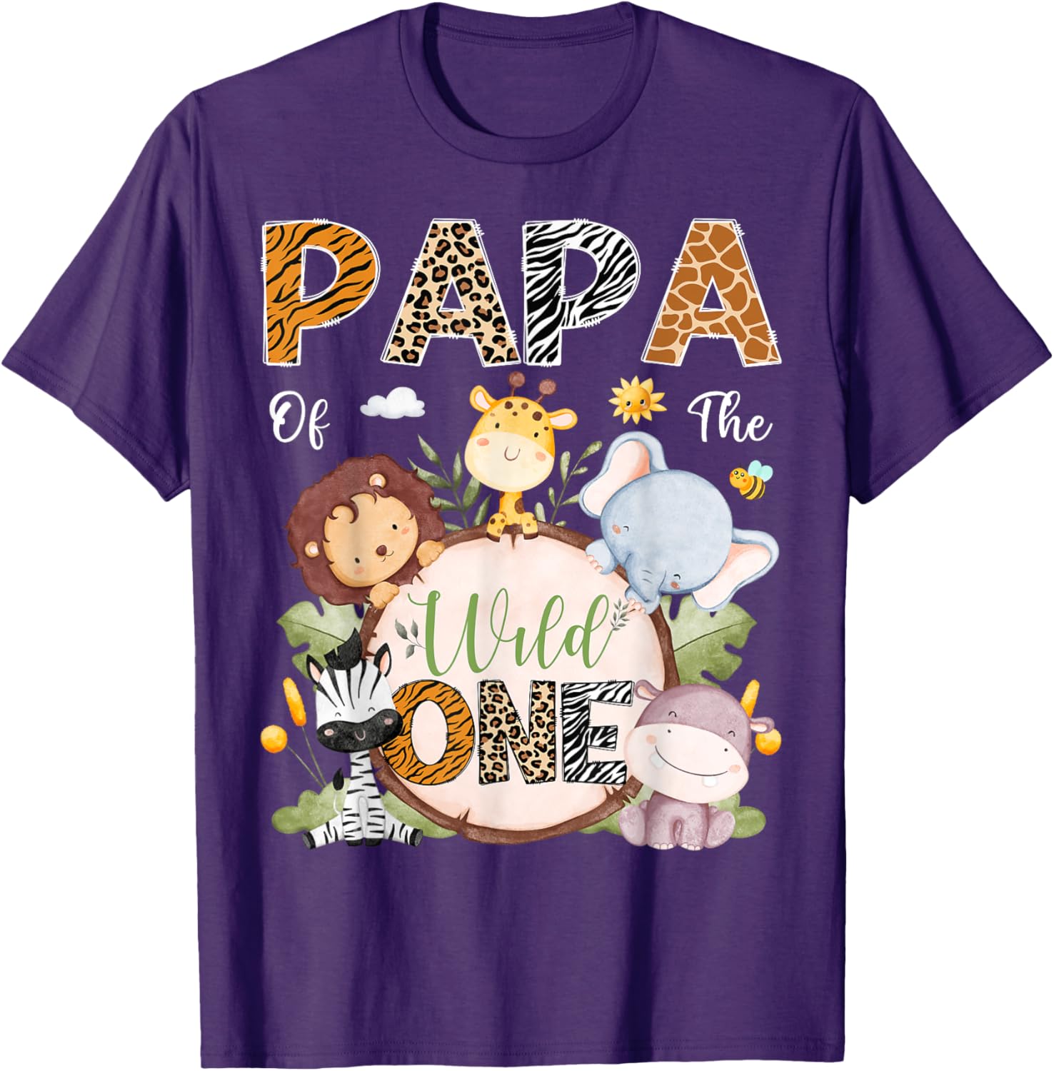 Papa Of The Wild One 1st Birthday Safari T-Shirt for Jungle Lovers - 10