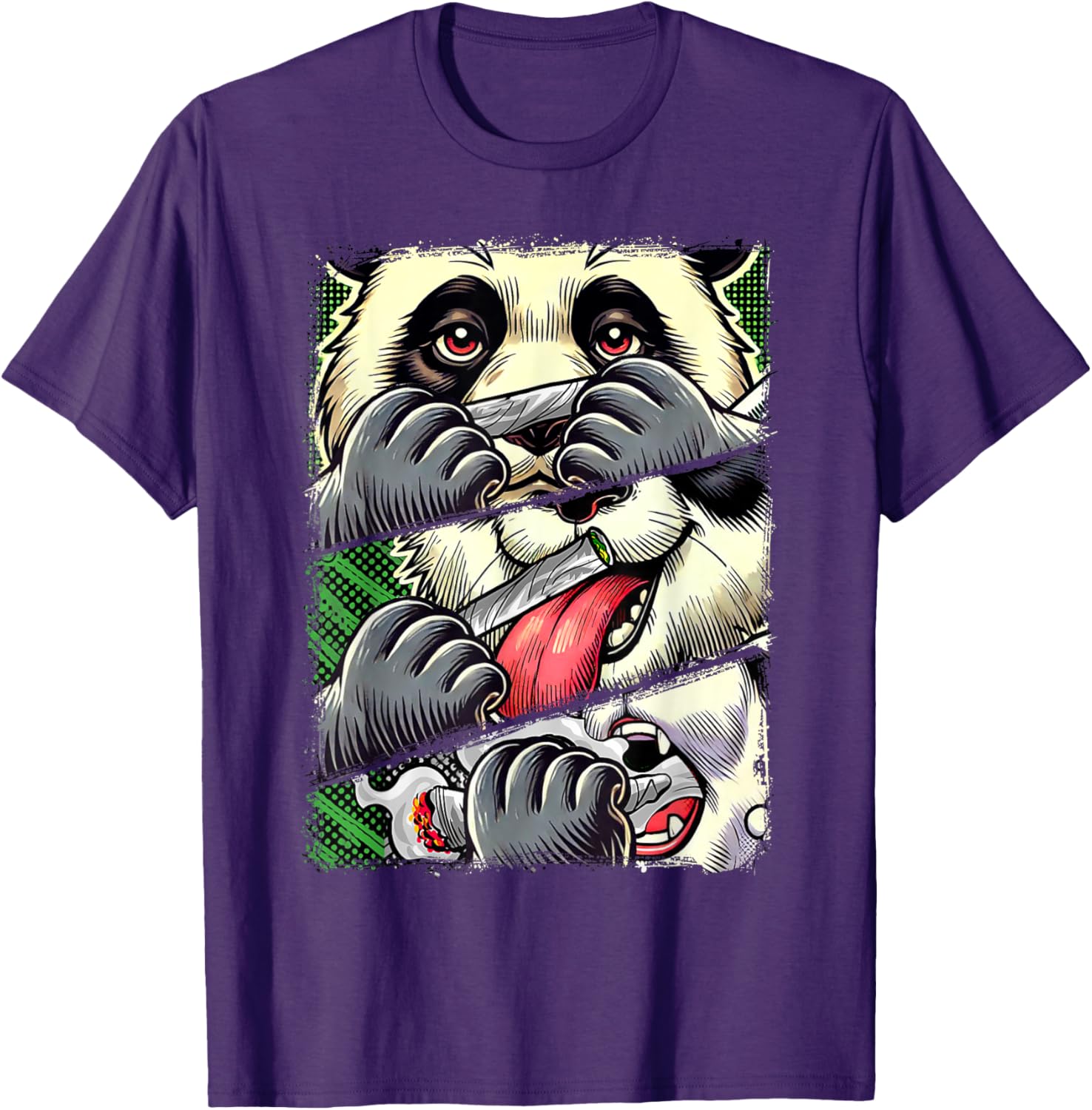 Cute Stoner Babe 420 Panda Smoking Weed T-Shirt for Cannabis Lovers - 9