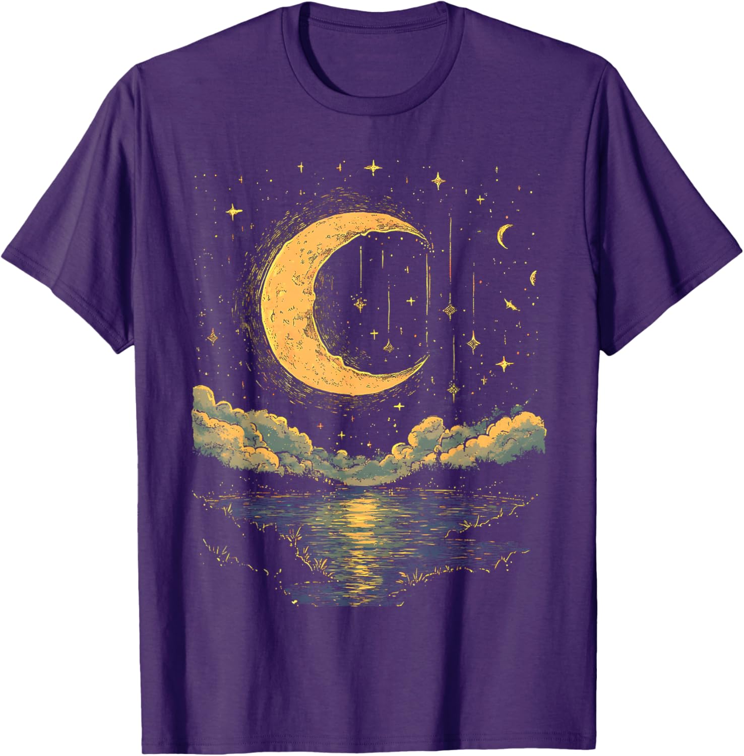 Boho Half Moon Vintage T-Shirt for Celestial Hippie Style Enthusiasts - 4