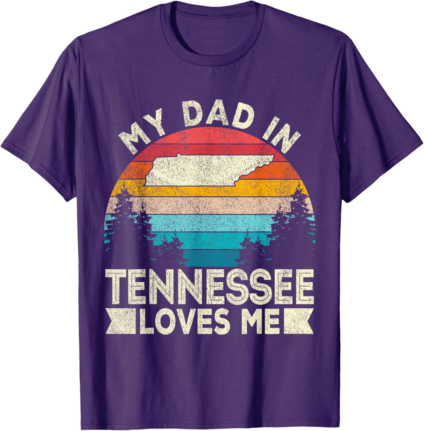 Retro Tennessee T-Shirt My Dad Loves Me Casual Gift for Dad - 21