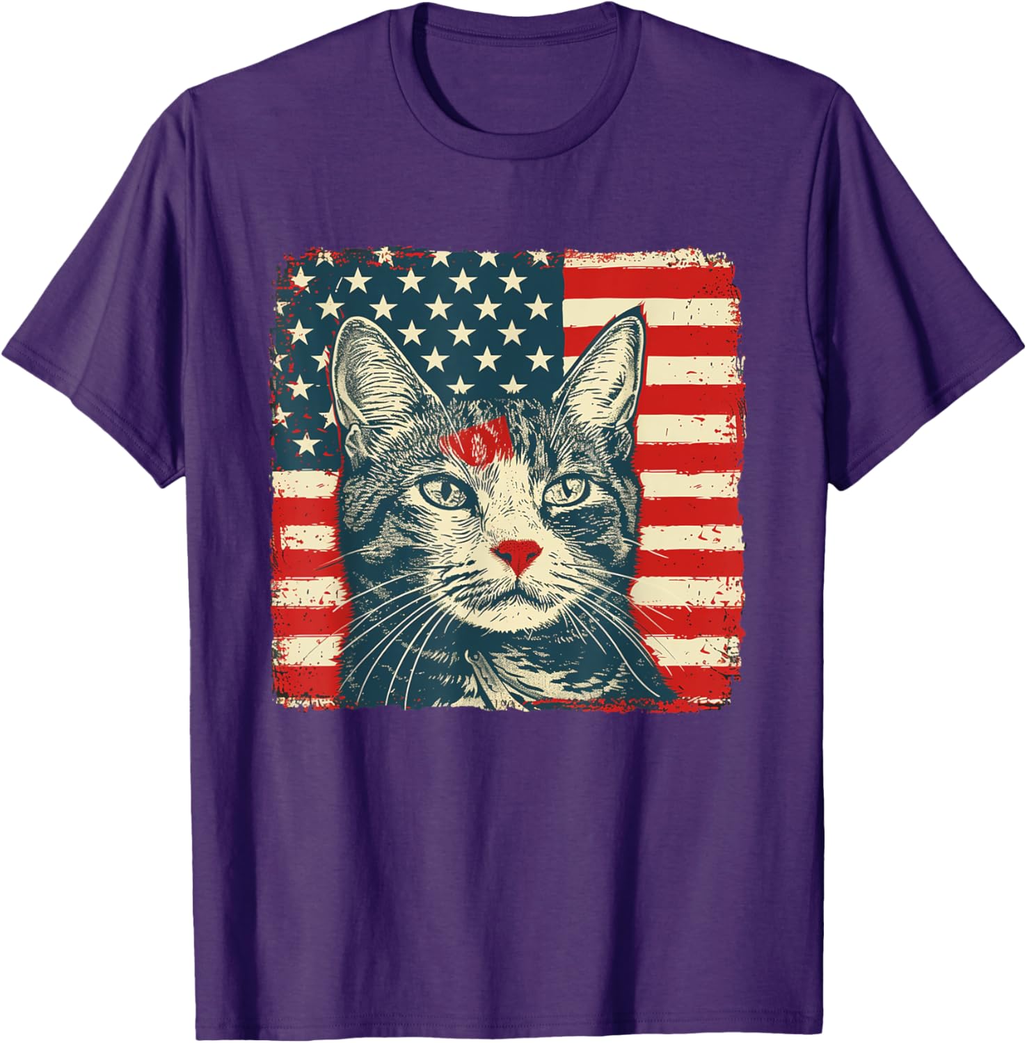Patriotic Cat Shirt for Fourth of July Celebrations - Unisex T-Shirt - 5