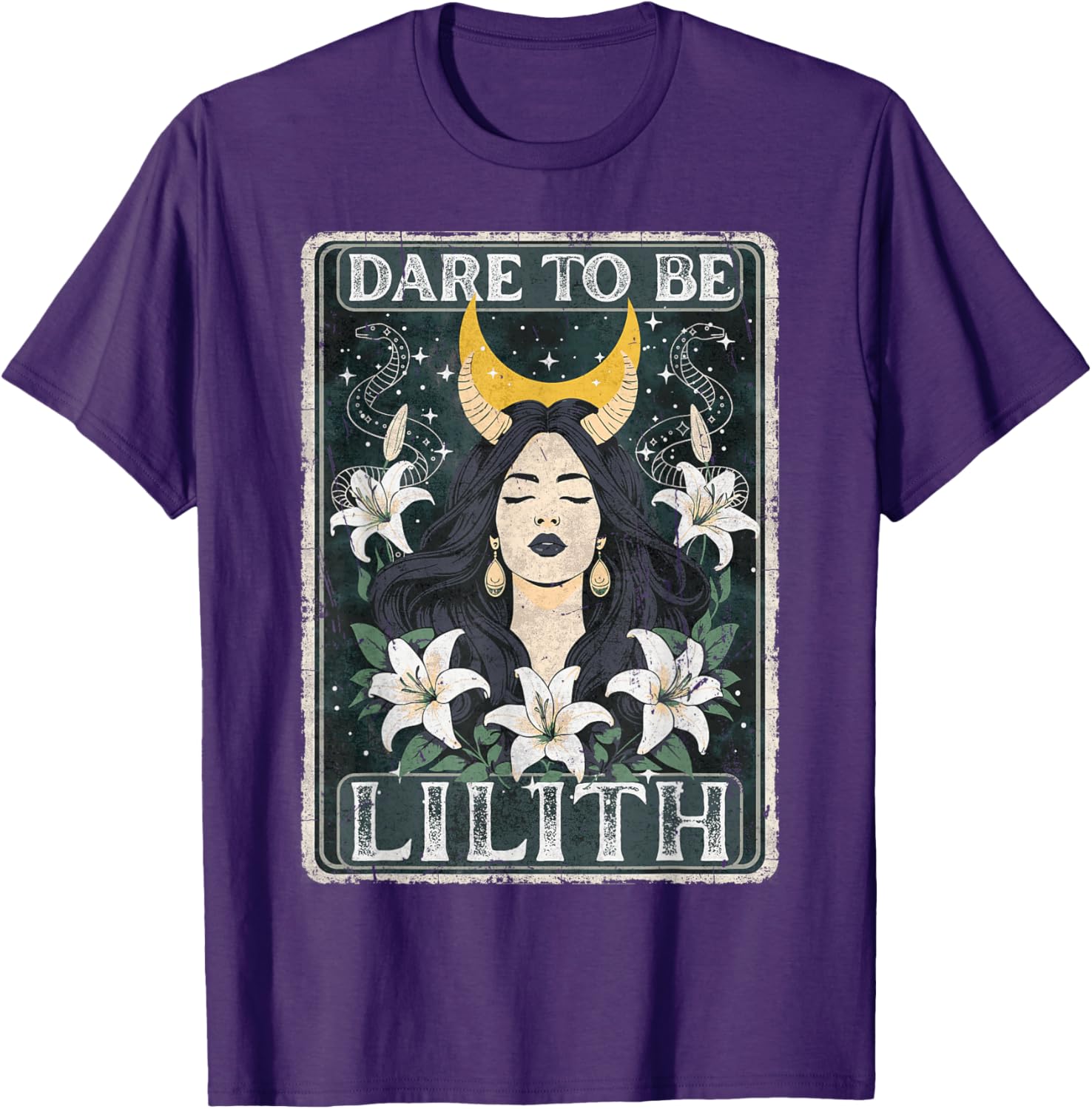 Lilith Tarot Card Goddess T-Shirt for Pagan Witches and Tarot Lovers - 15