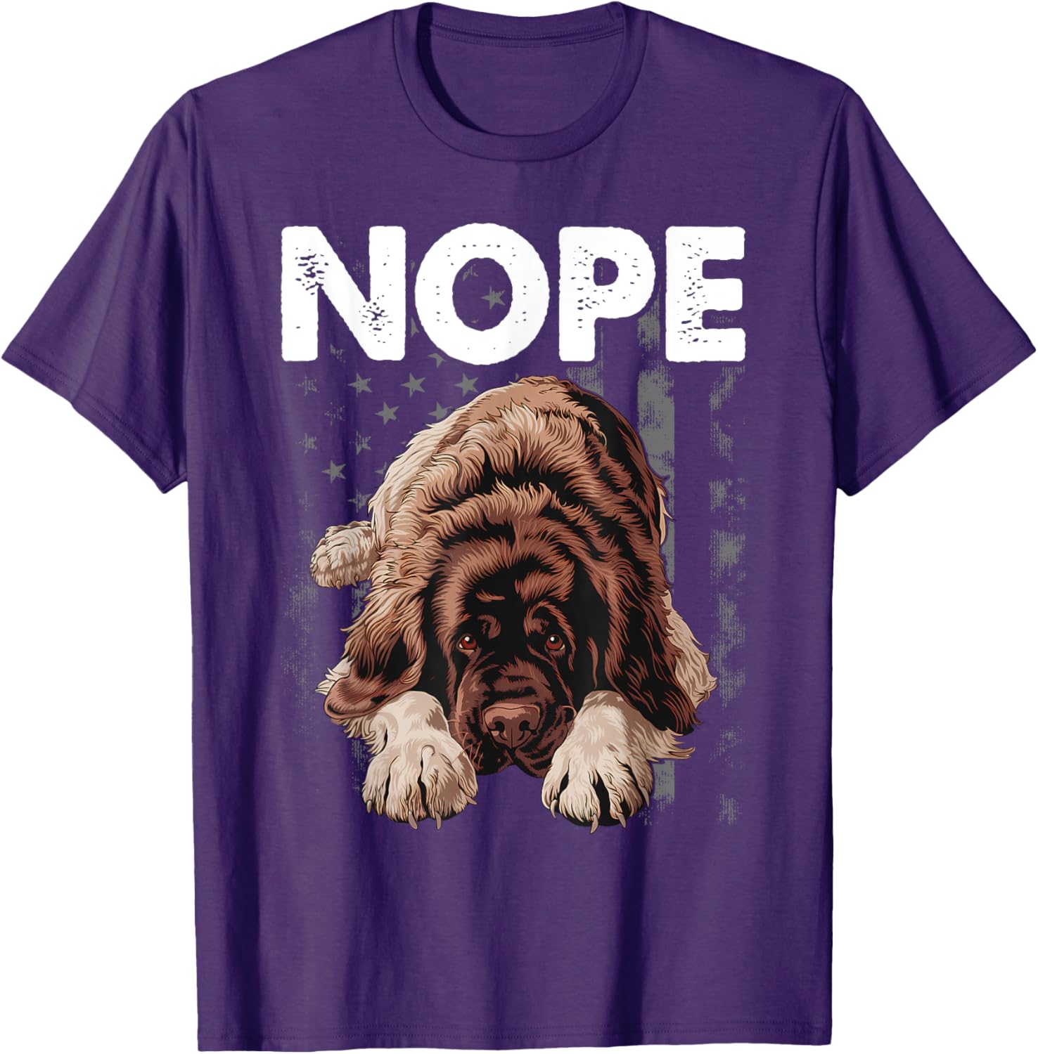 Funny Newfoundland NOPE Stubborn Newfie Dog Owners T-Shirt for Pets - 1