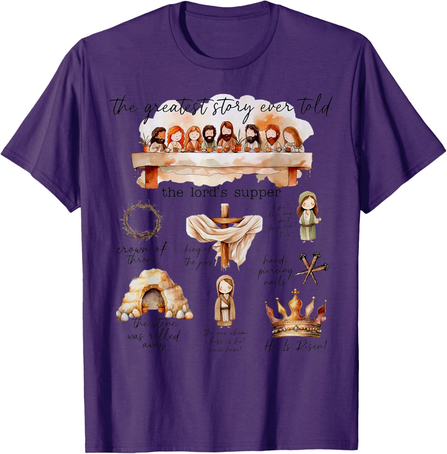 Easter Story T-Shirt The Greatest Story Ever Told for Christian Celebrations - 8